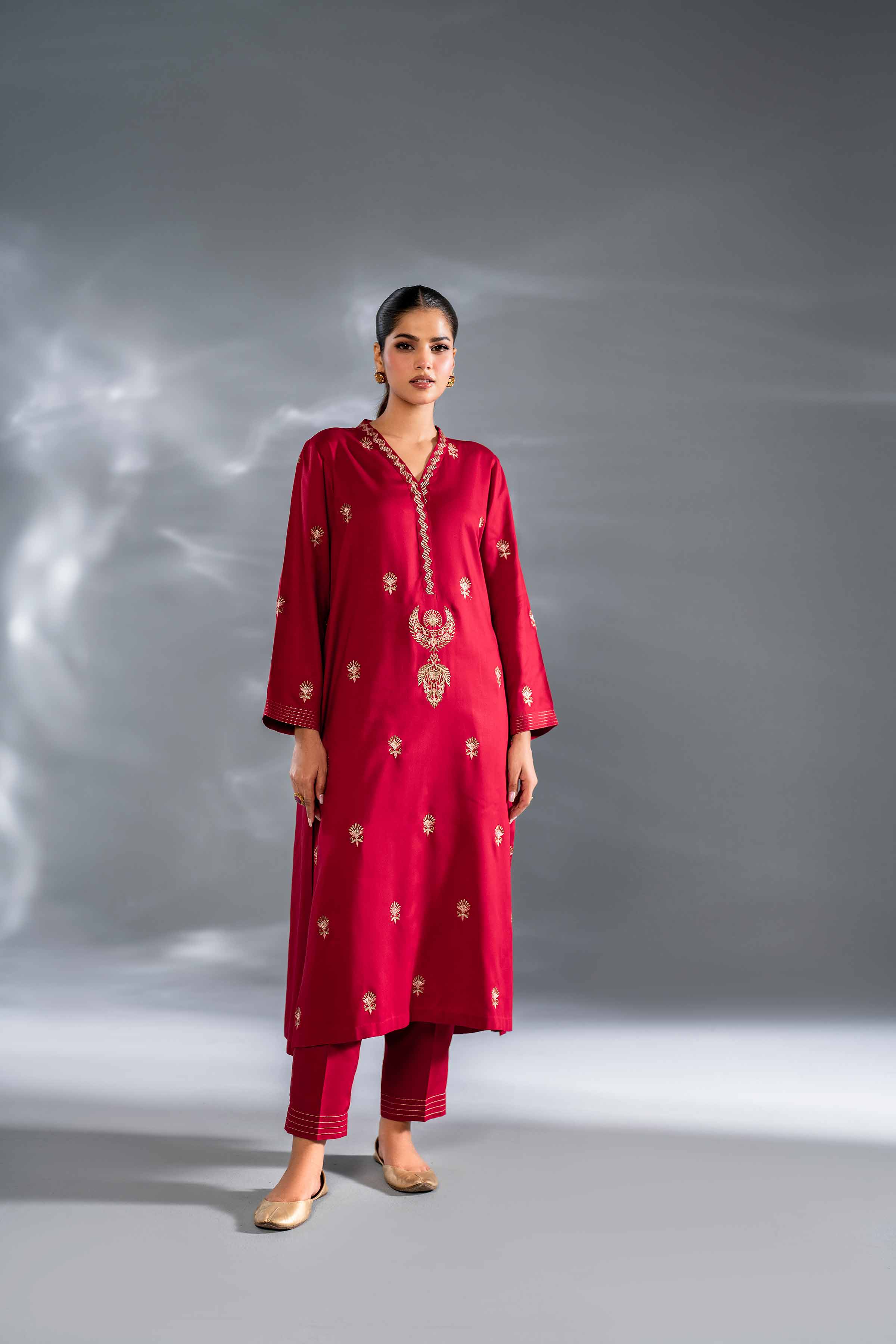 2 Piece - Embroidered Suit - KFW24-93 - Image 12