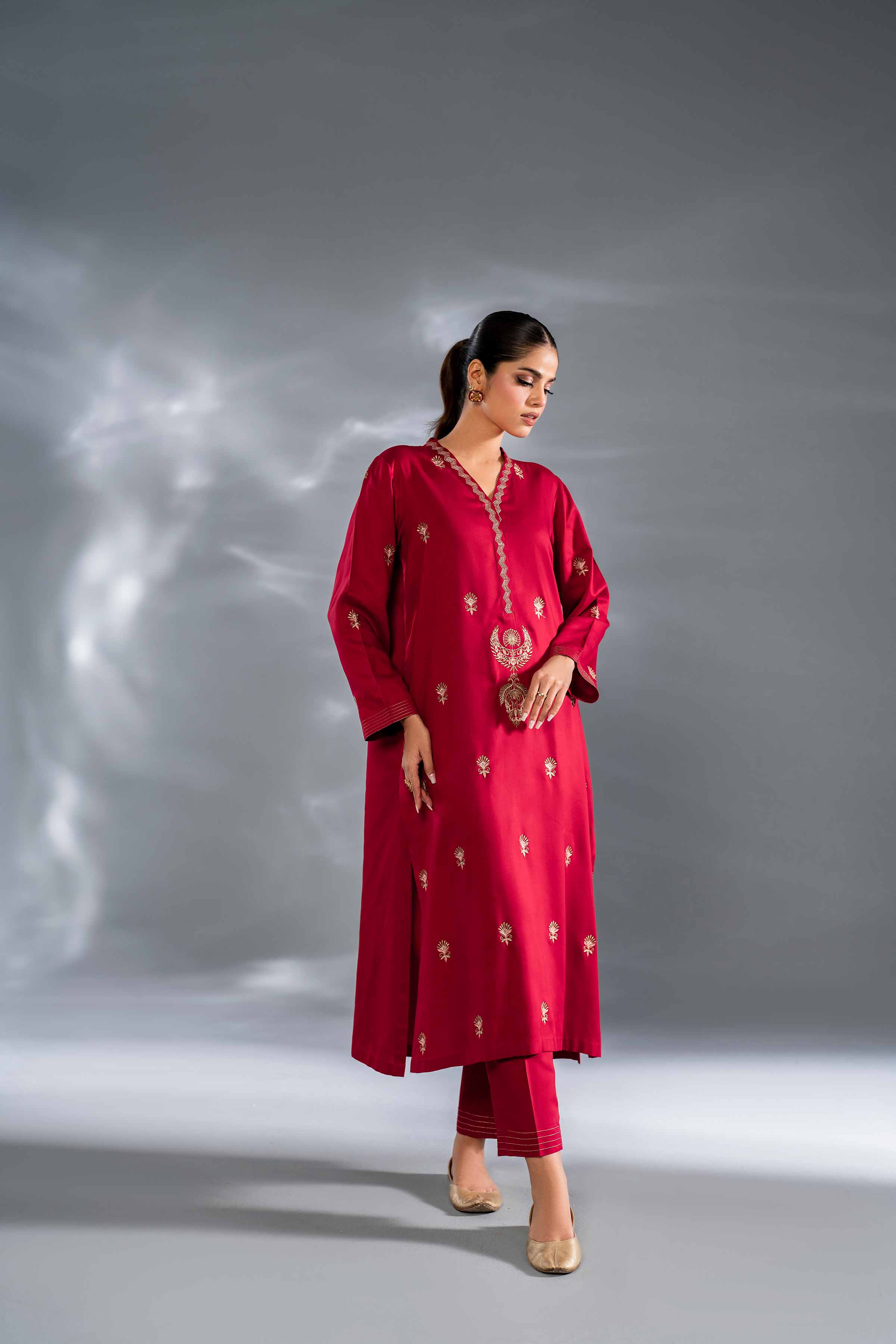 2 Piece - Embroidered Suit - KFW24-93 - Image 5