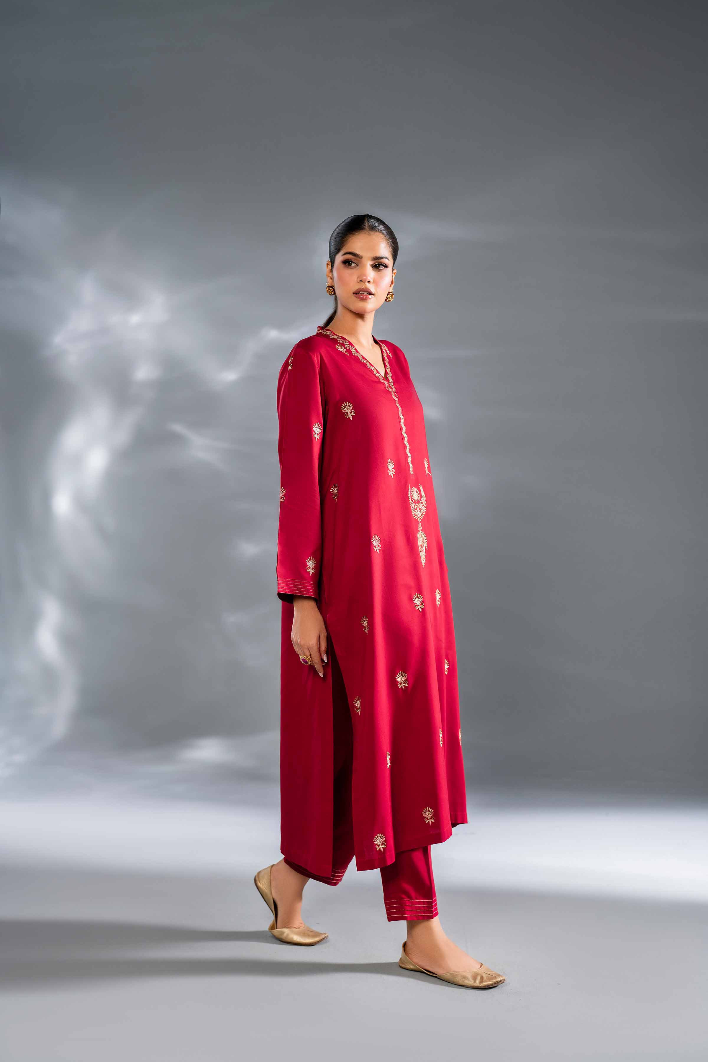 2 Piece - Embroidered Suit - KFW24-93 - Image 6