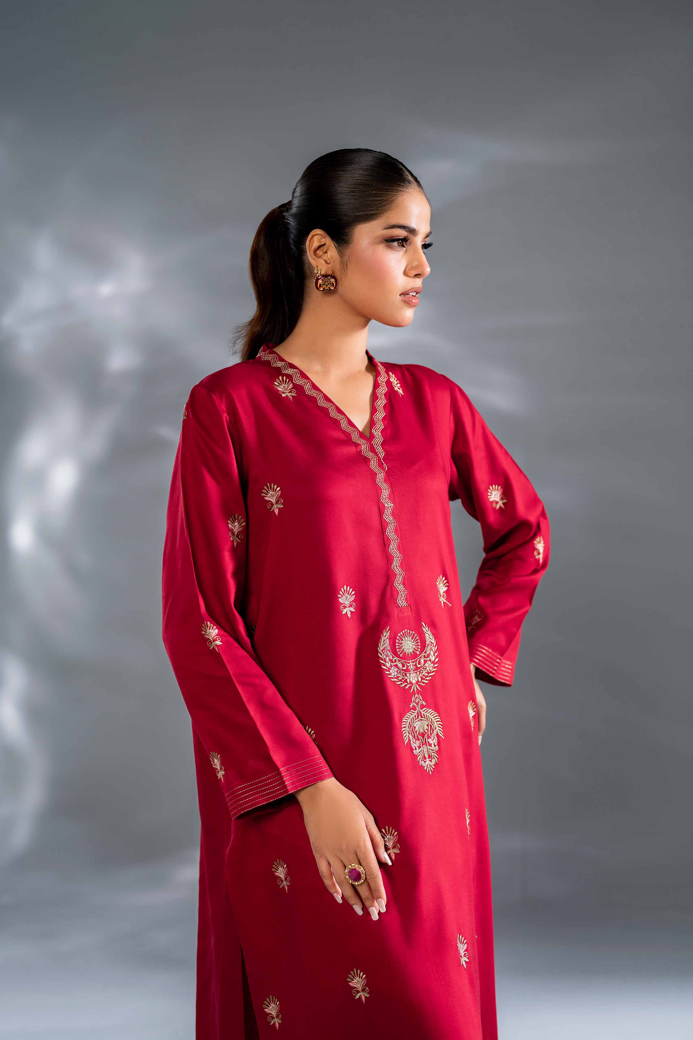 2 Piece - Embroidered Suit - KFW24-93 - Image 7
