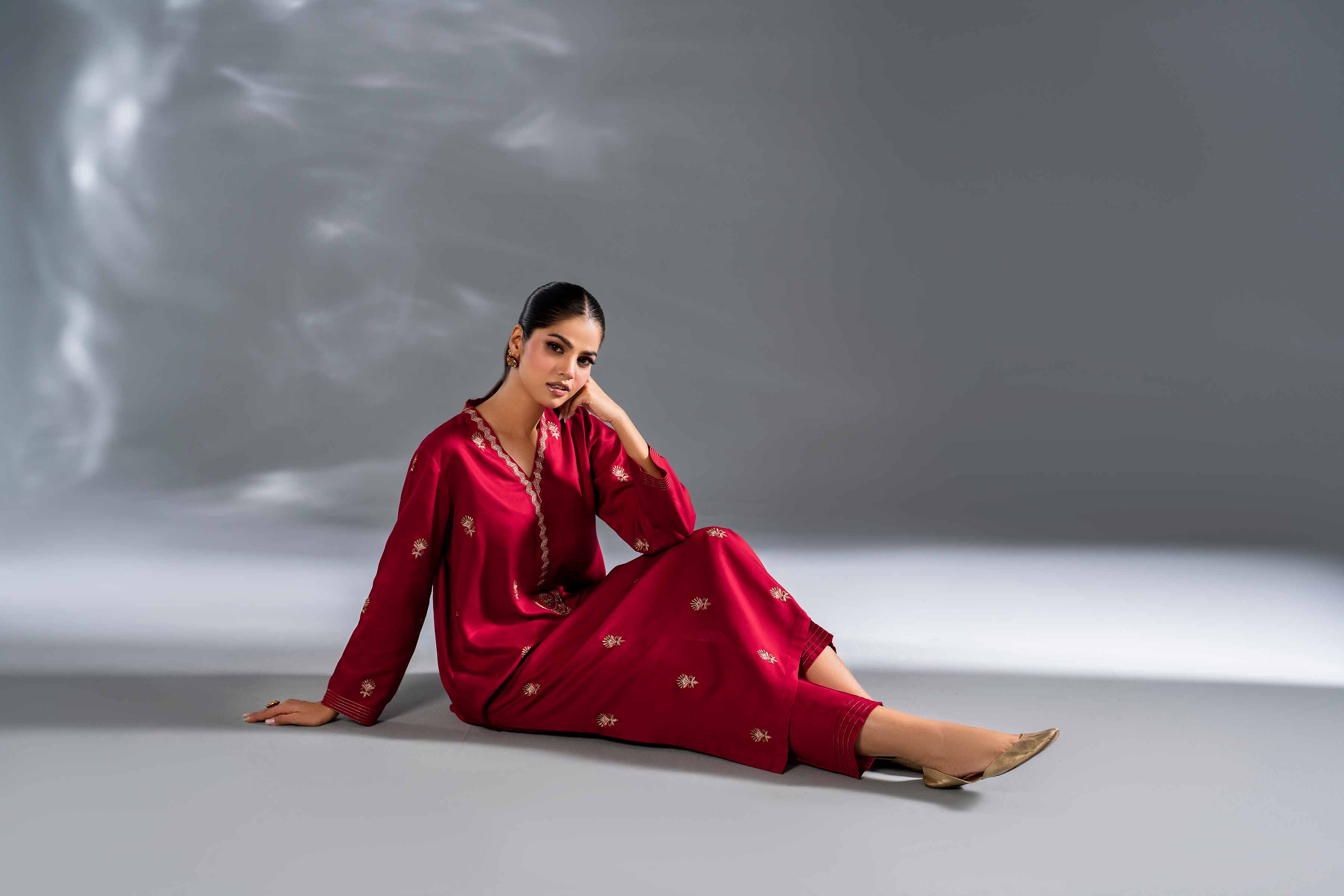 2 Piece - Embroidered Suit - KFW24-93 - Image 9