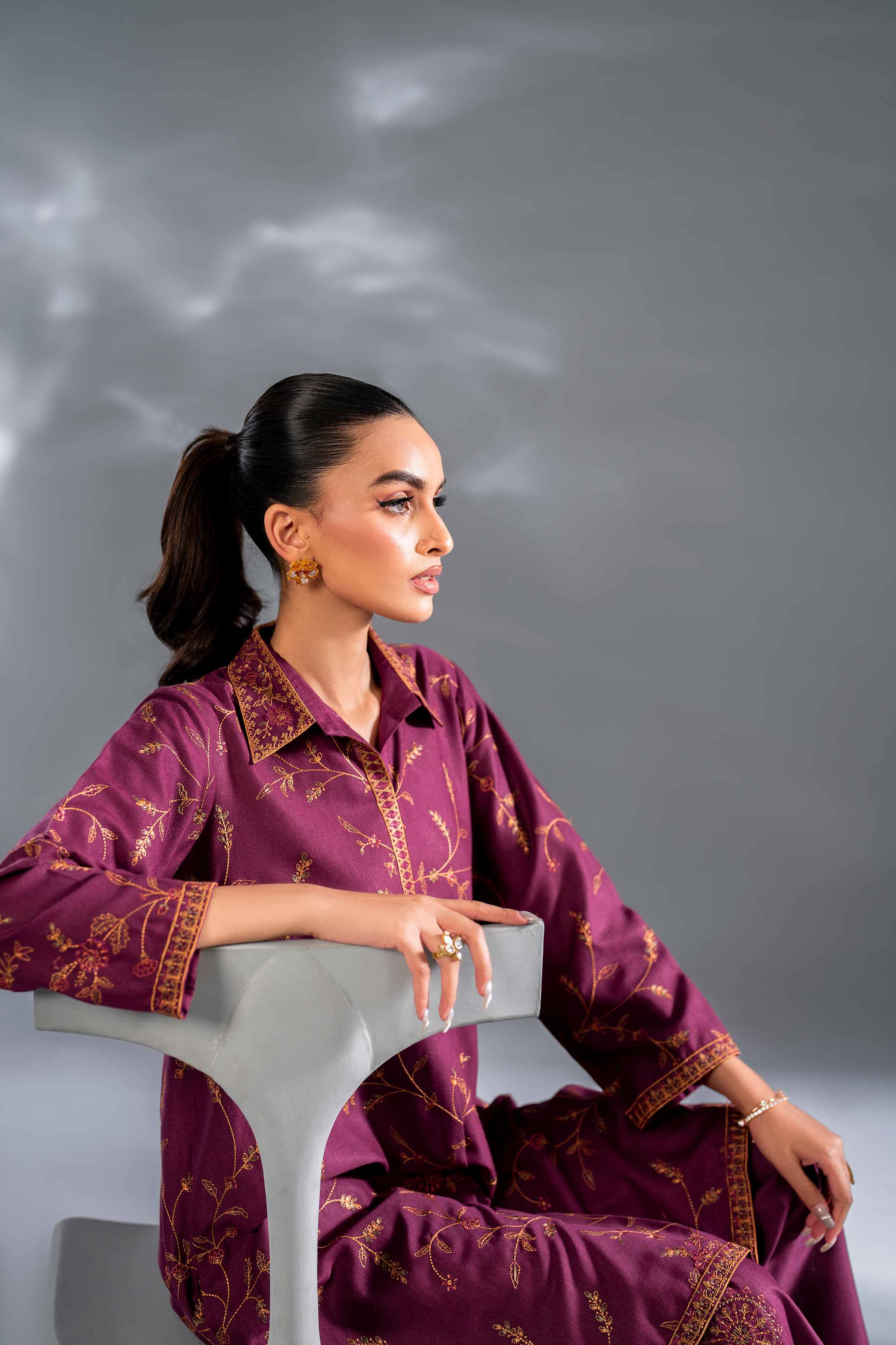 2 Piece - Embroidered Suit - KFW24-95 - Image 6