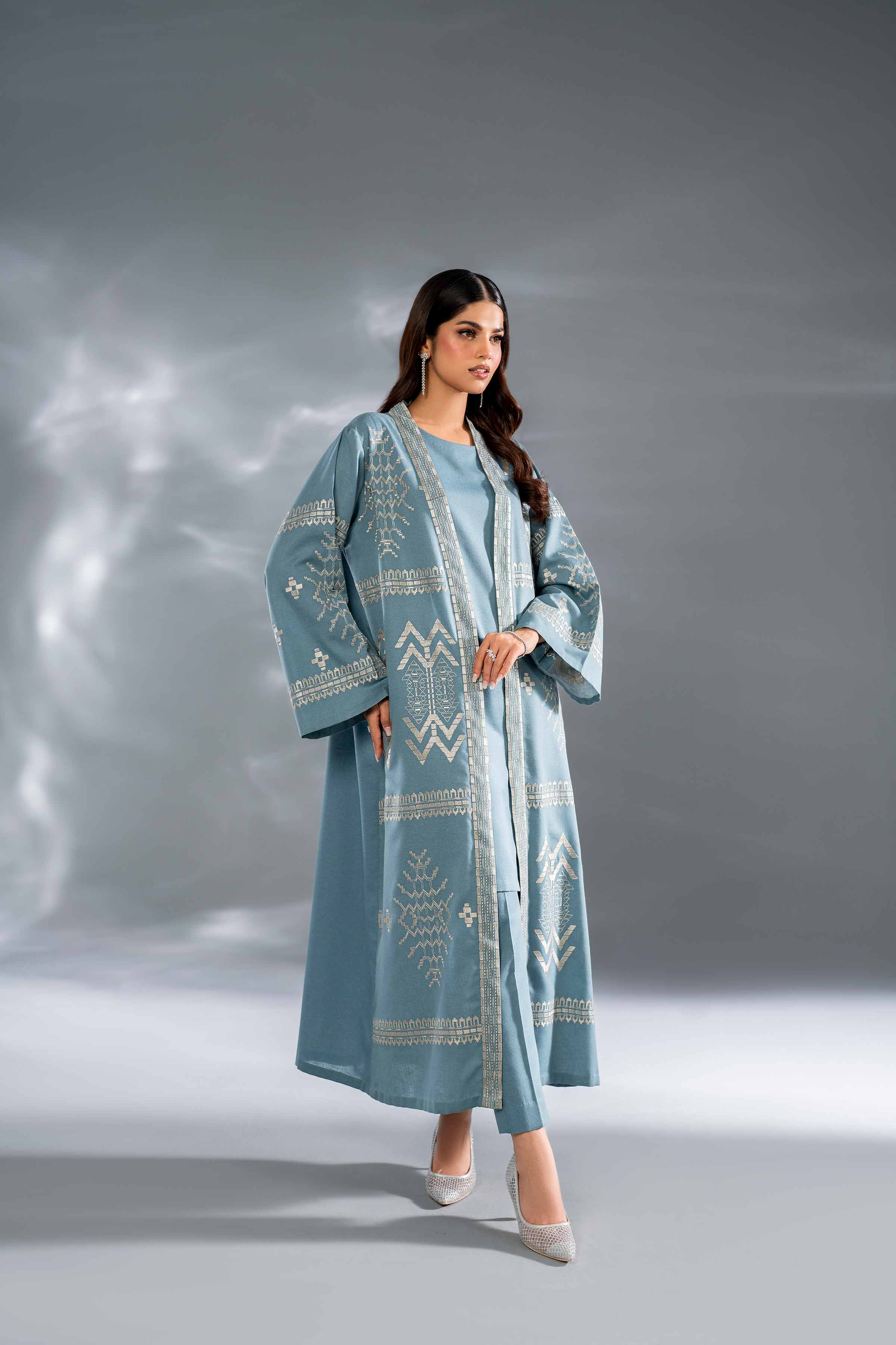 3 Piece - Embroidered Suit - KFW24-98 - Image 4
