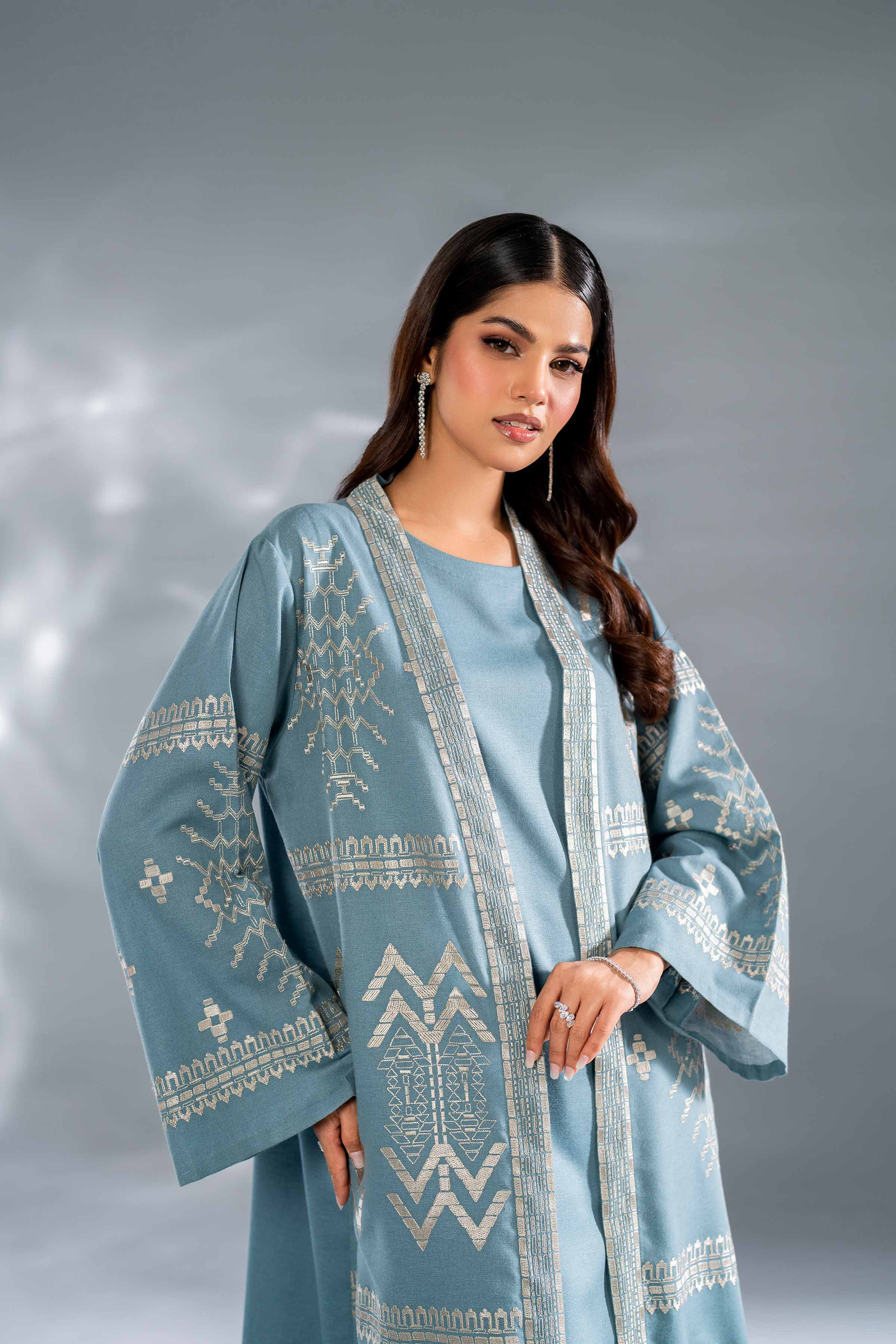 3 Piece - Embroidered Suit - KFW24-98 - Image 5