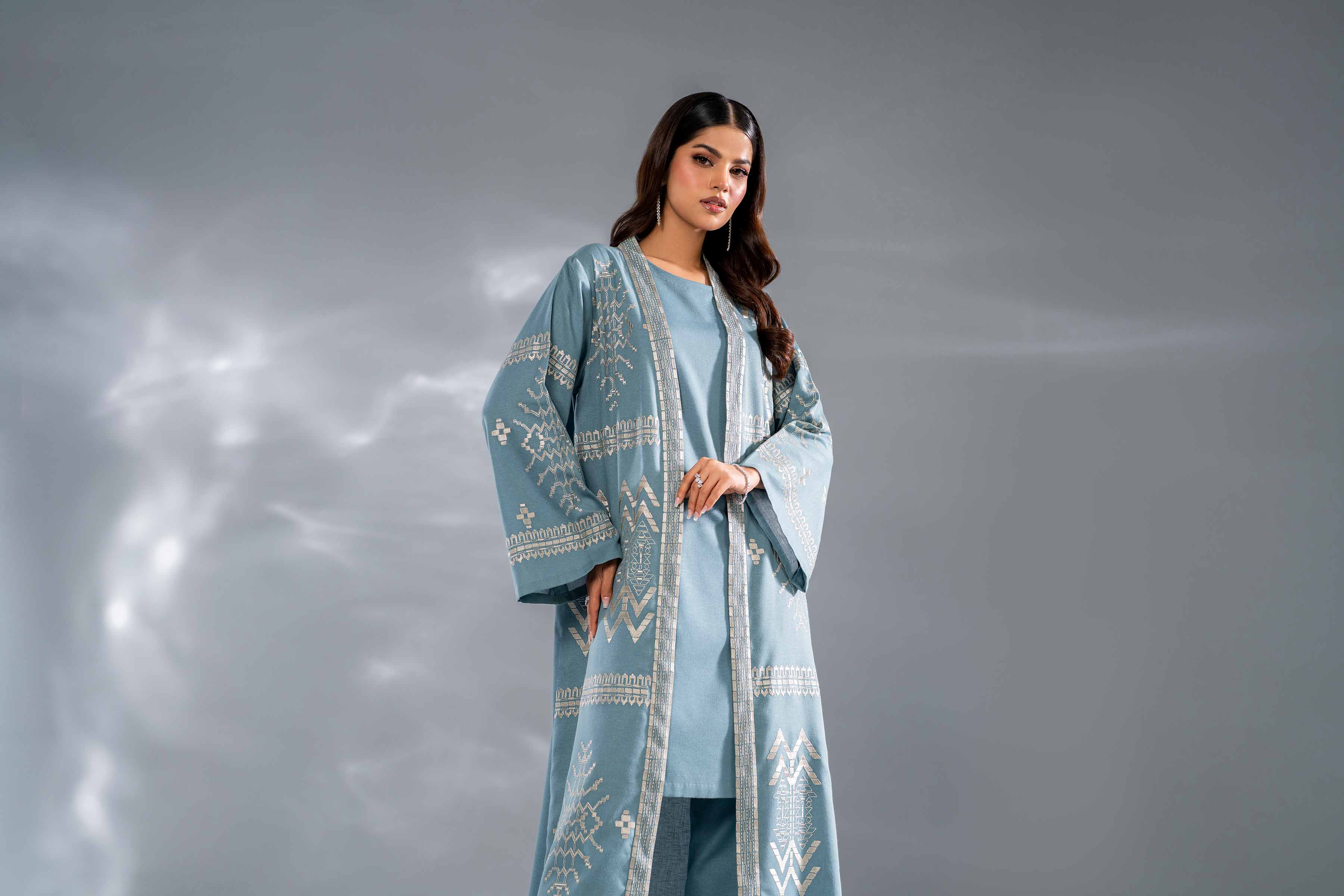 3 Piece - Embroidered Suit - KFW24-98 - Image 7