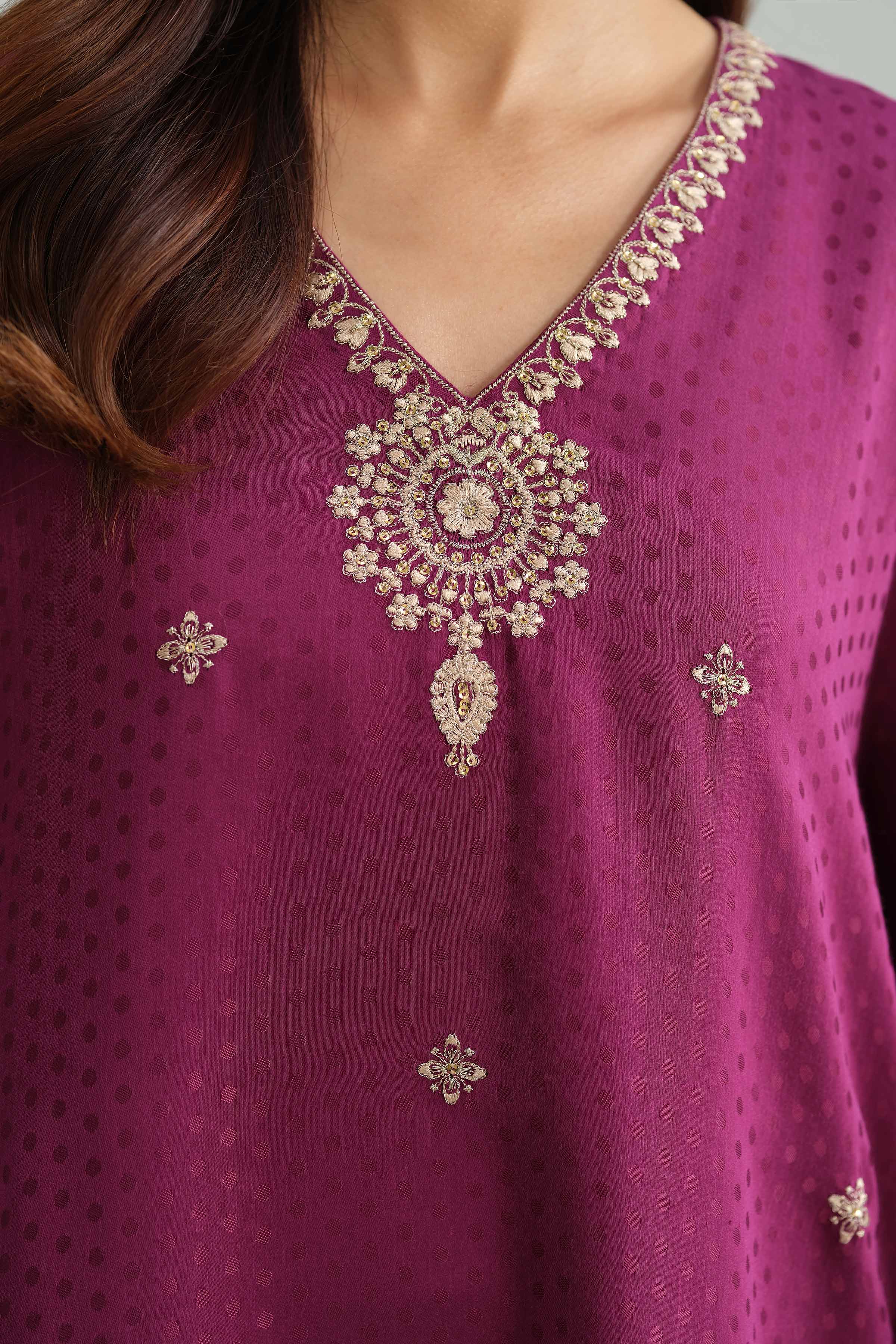 2 Piece - Embroidered Suit - KFW25-161 - Image 8