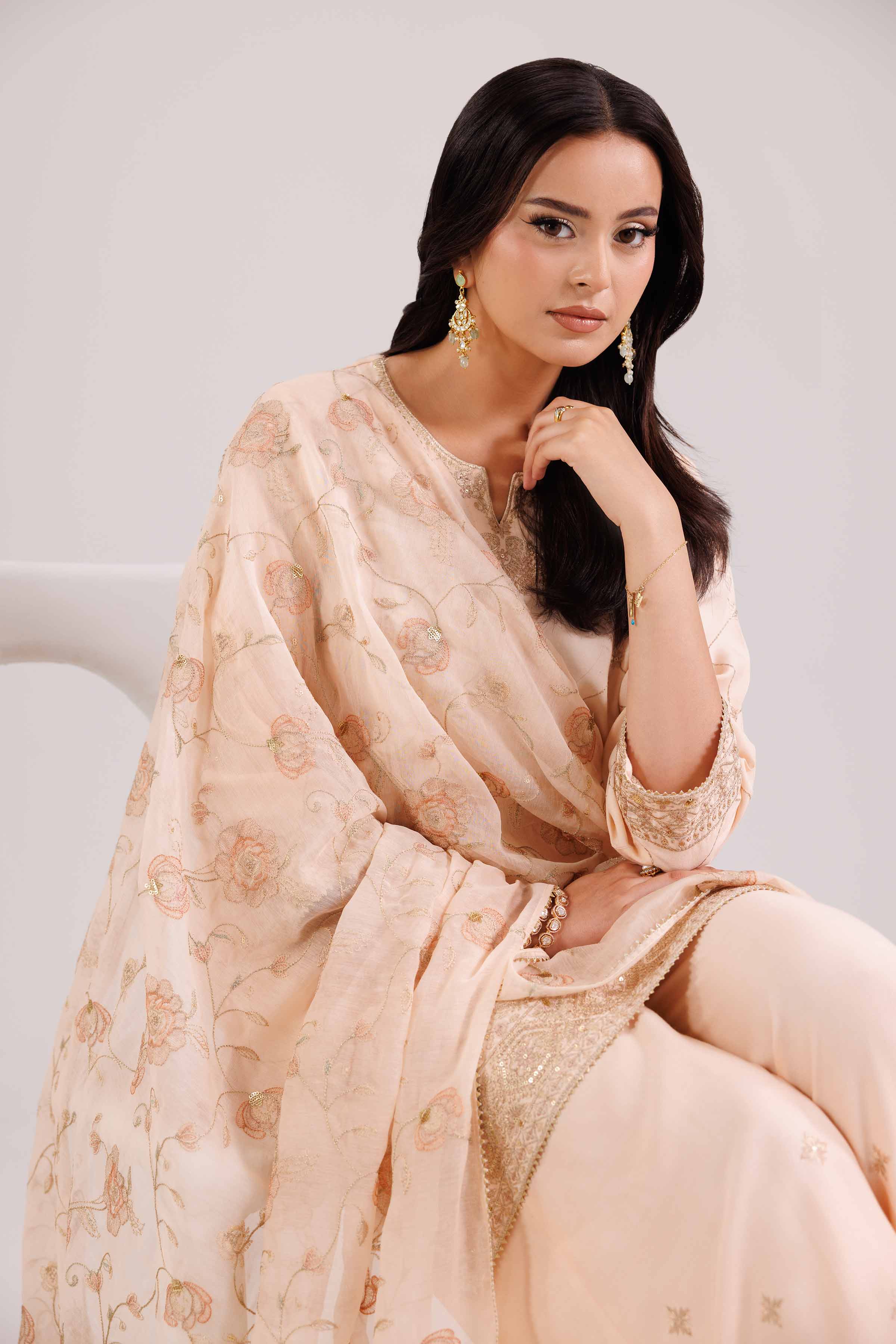 3 Piece - Embroidered Suit - KFW25-94 - Image 3