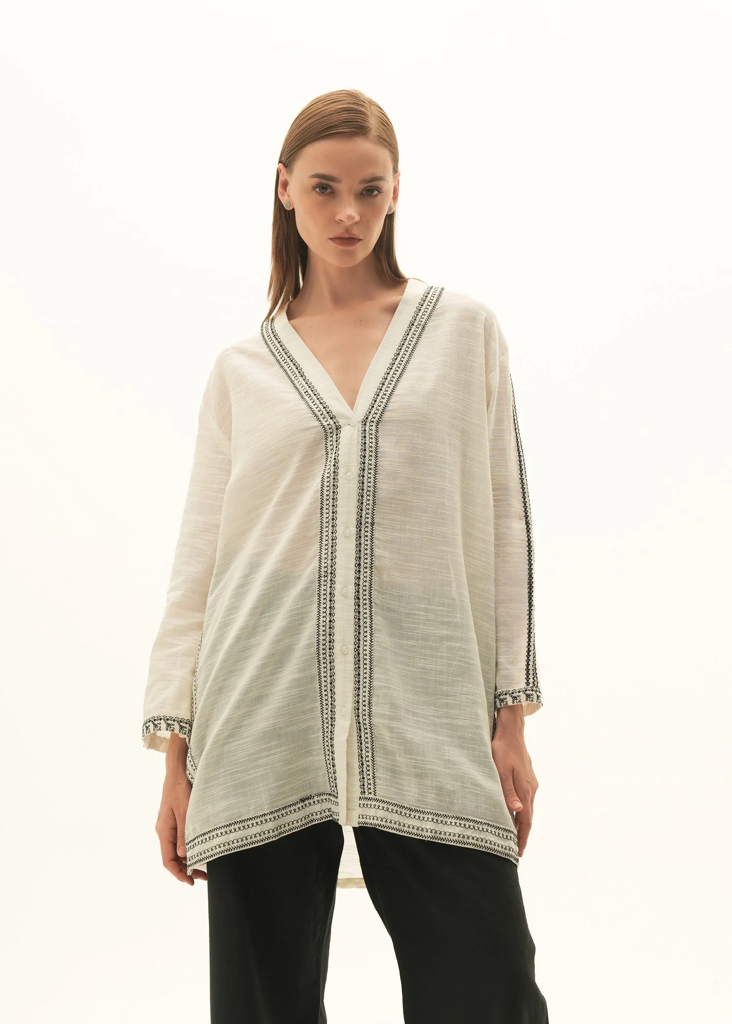 Embroidered Cotton Blouse - KOA