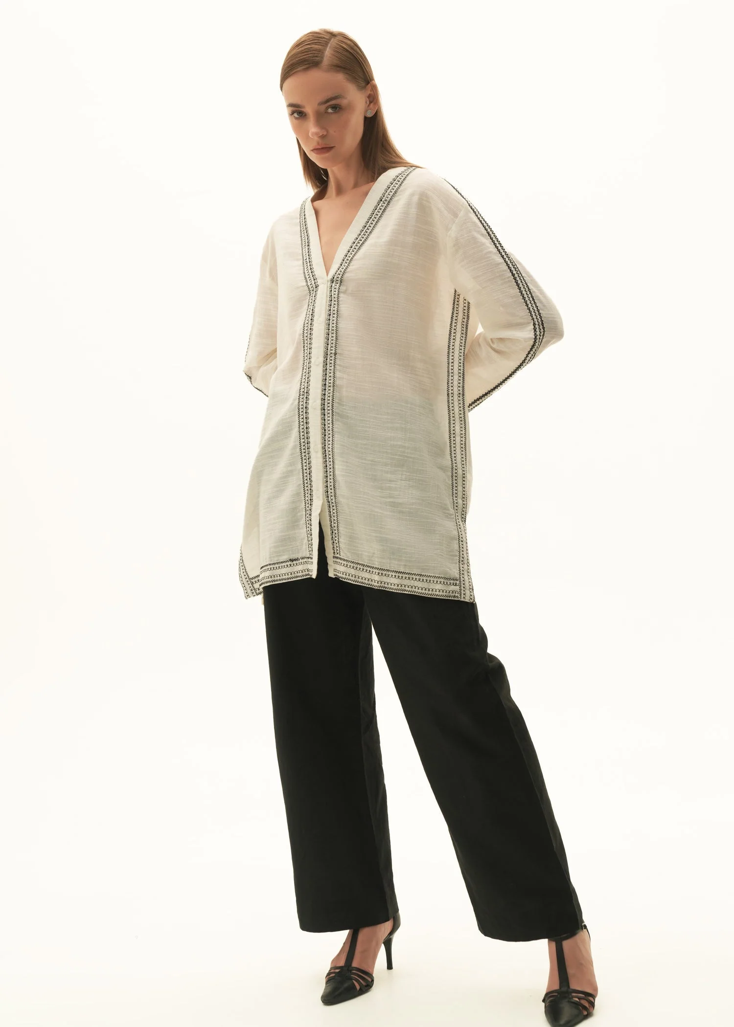 Embroidered Cotton Blouse - KOA - Image 6