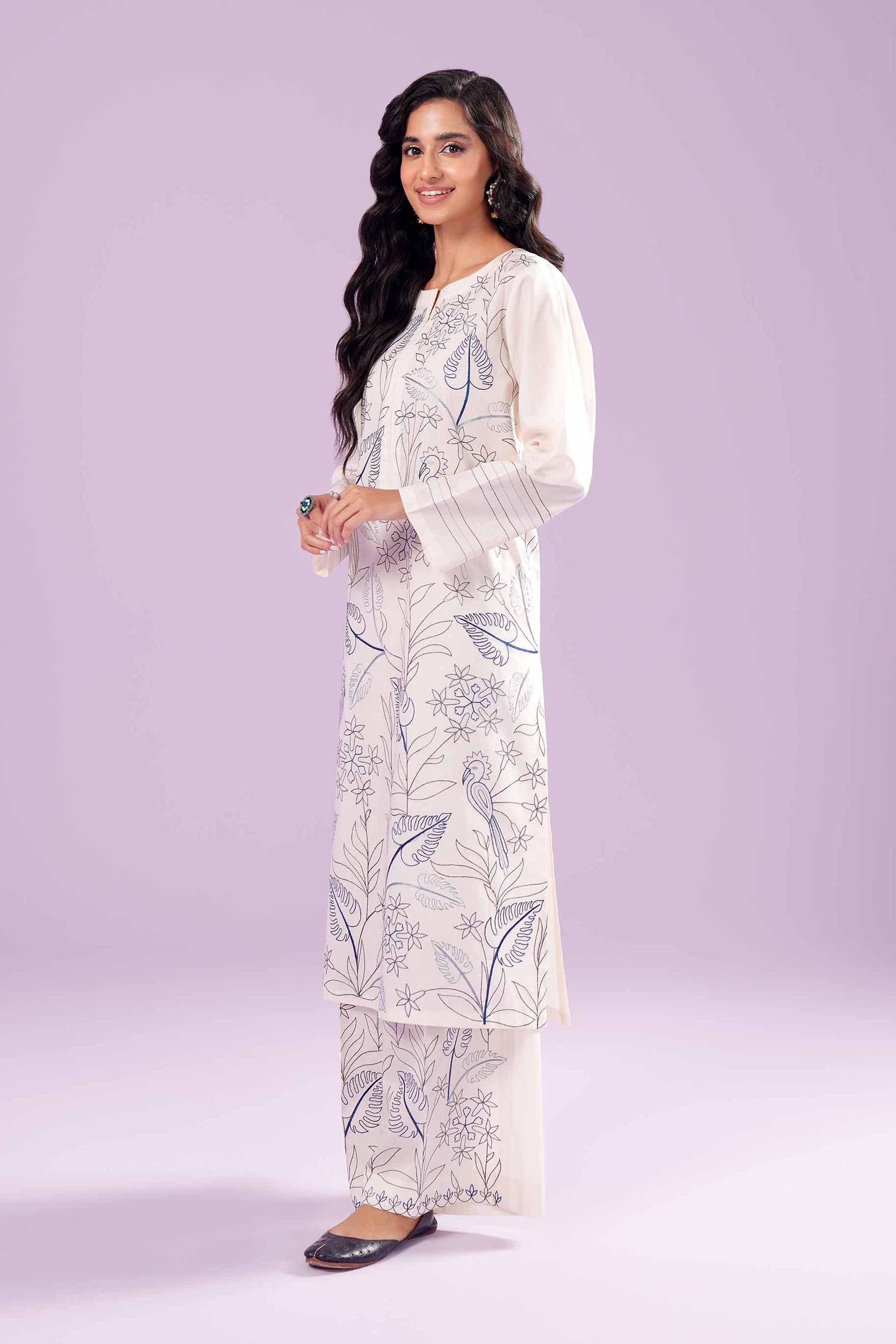 2 Piece - Embroidered Suit - PE24-11 - Image 2