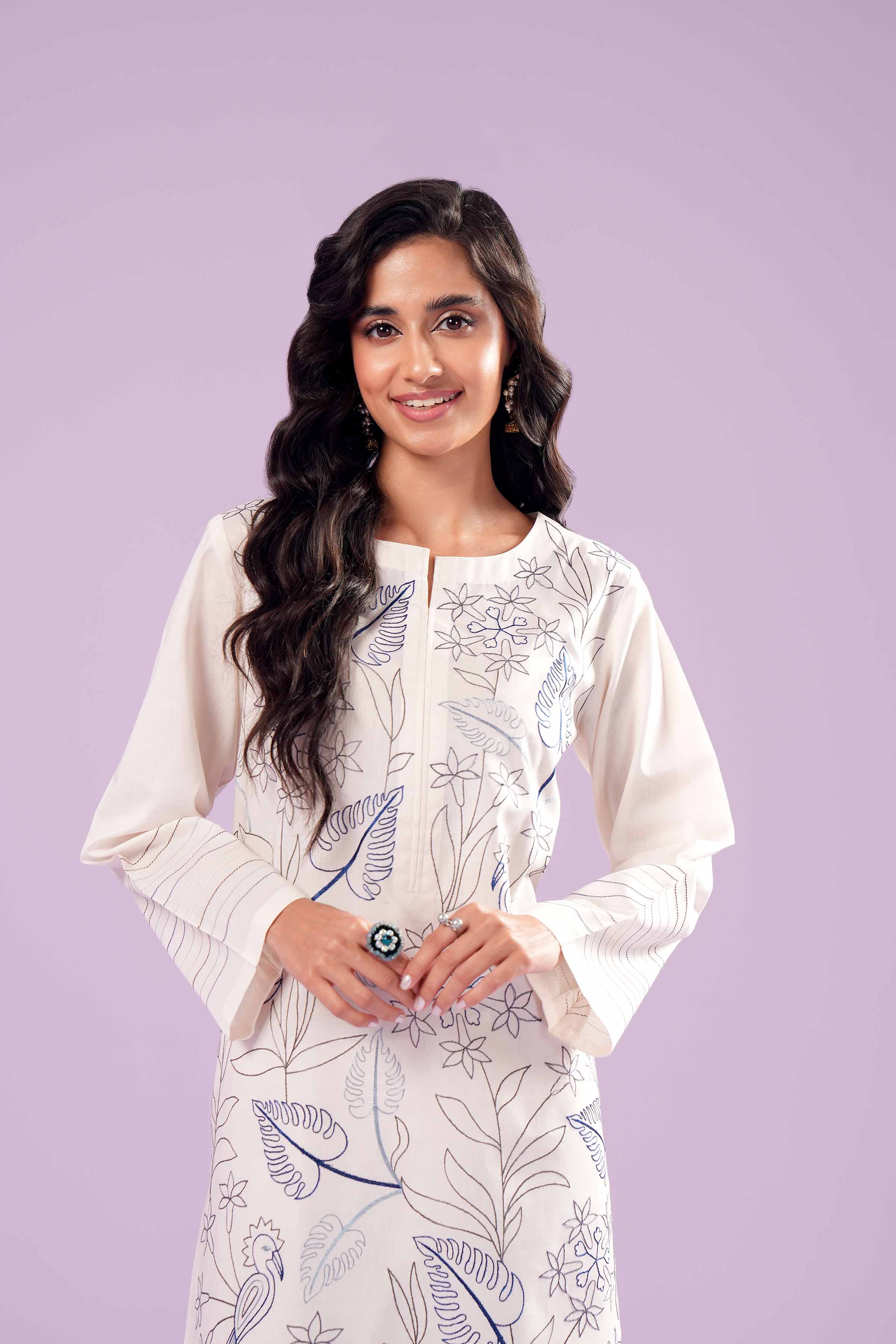 2 Piece - Embroidered Suit - PE24-11 - Image 6