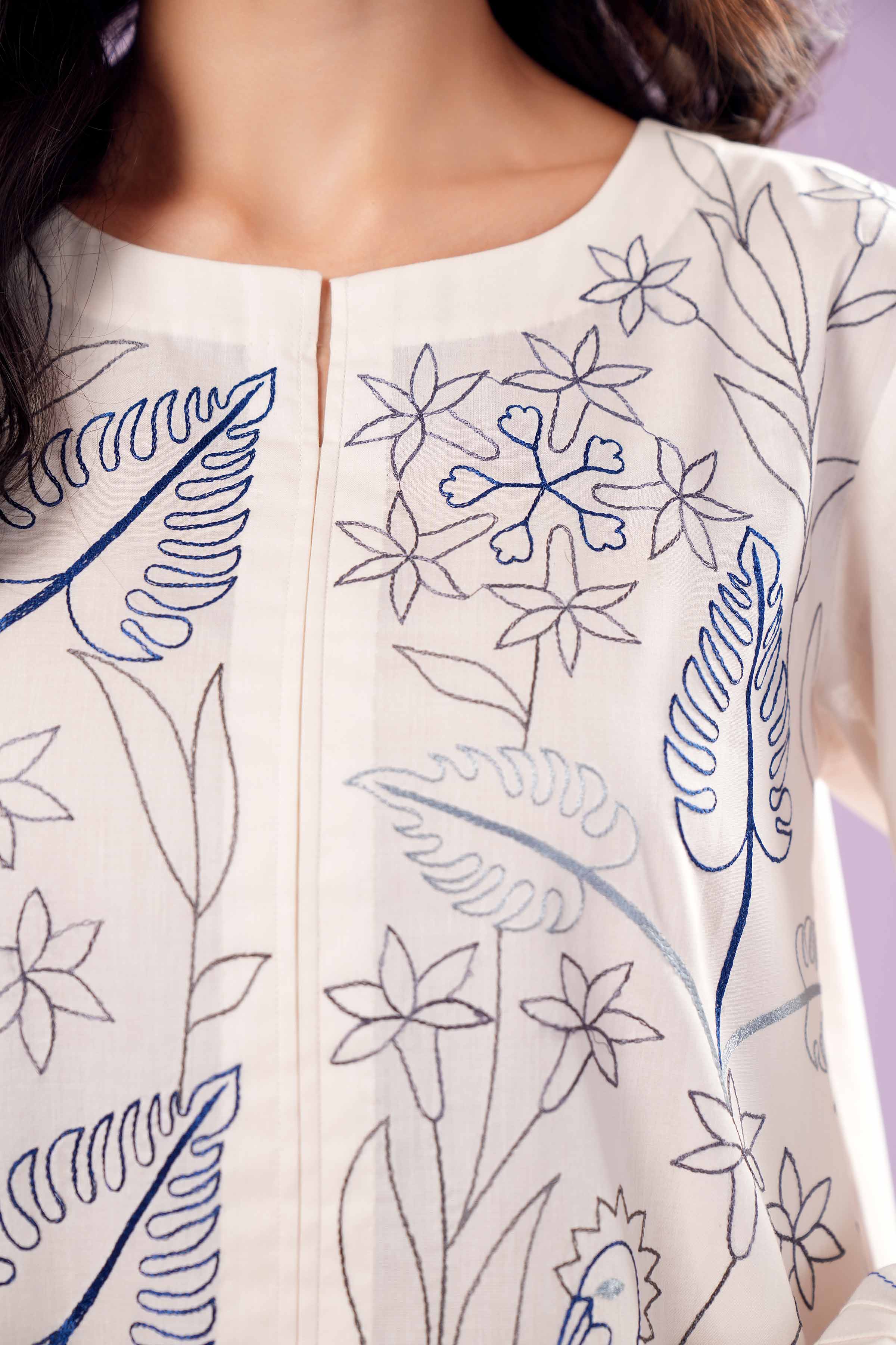 2 Piece - Embroidered Suit - PE24-11 - Image 7