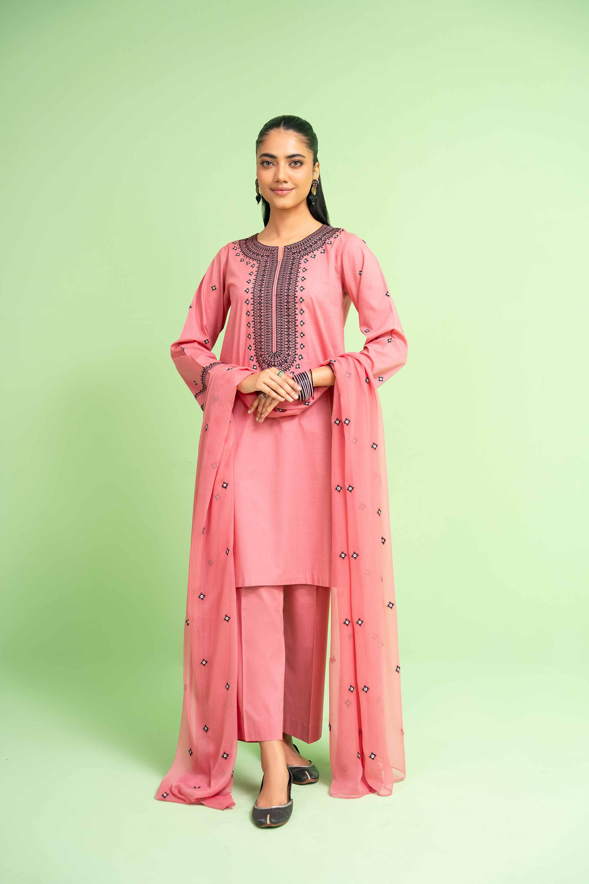 3 Piece - Embroidered Suit - PE24-125 - Image 2