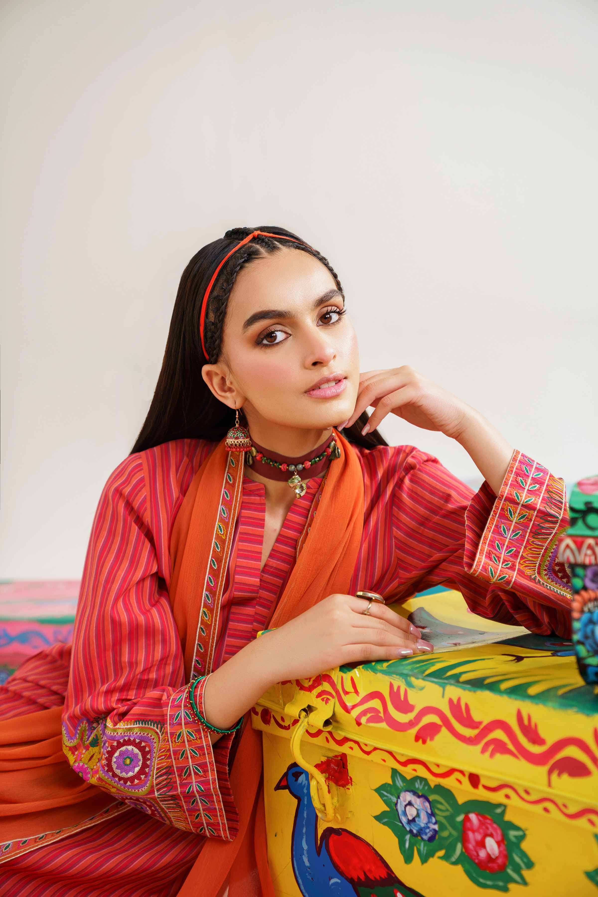 2 Piece - Embroidered Suit - PE24-129 - Image 10