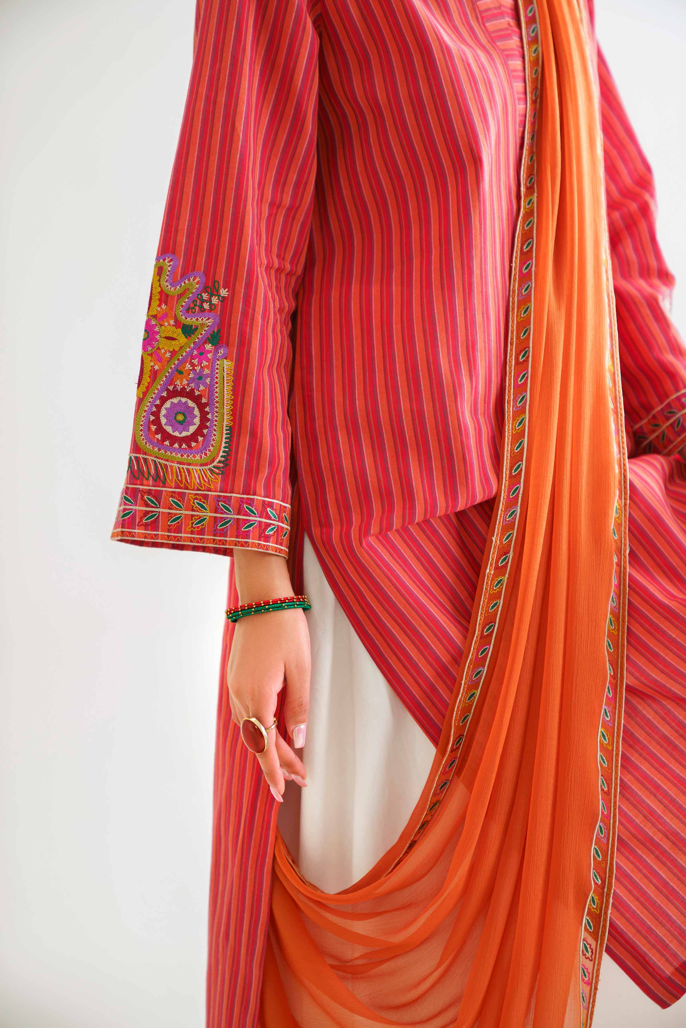 2 Piece - Embroidered Suit - PE24-129 - Image 5