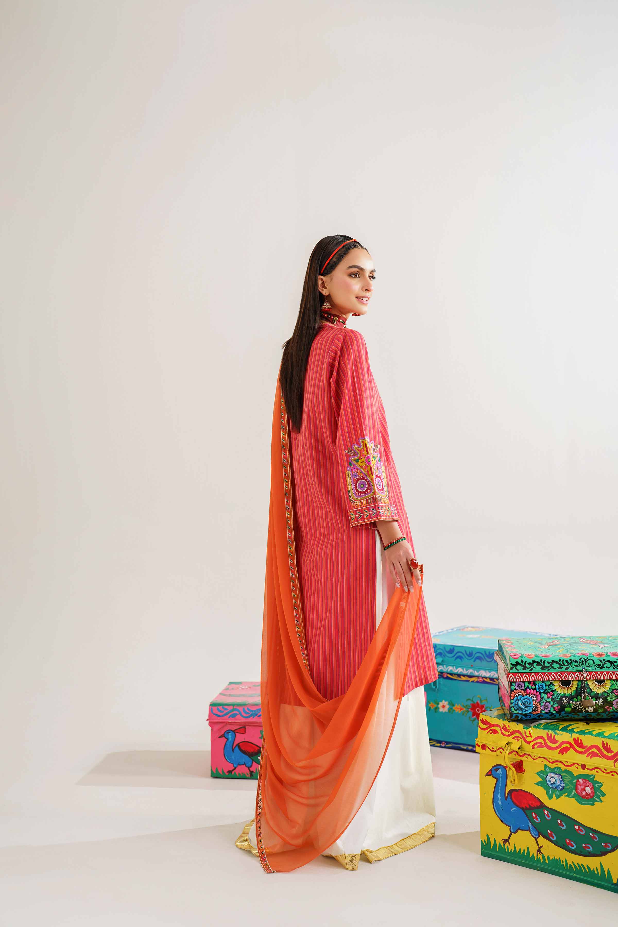 2 Piece - Embroidered Suit - PE24-129 - Image 9