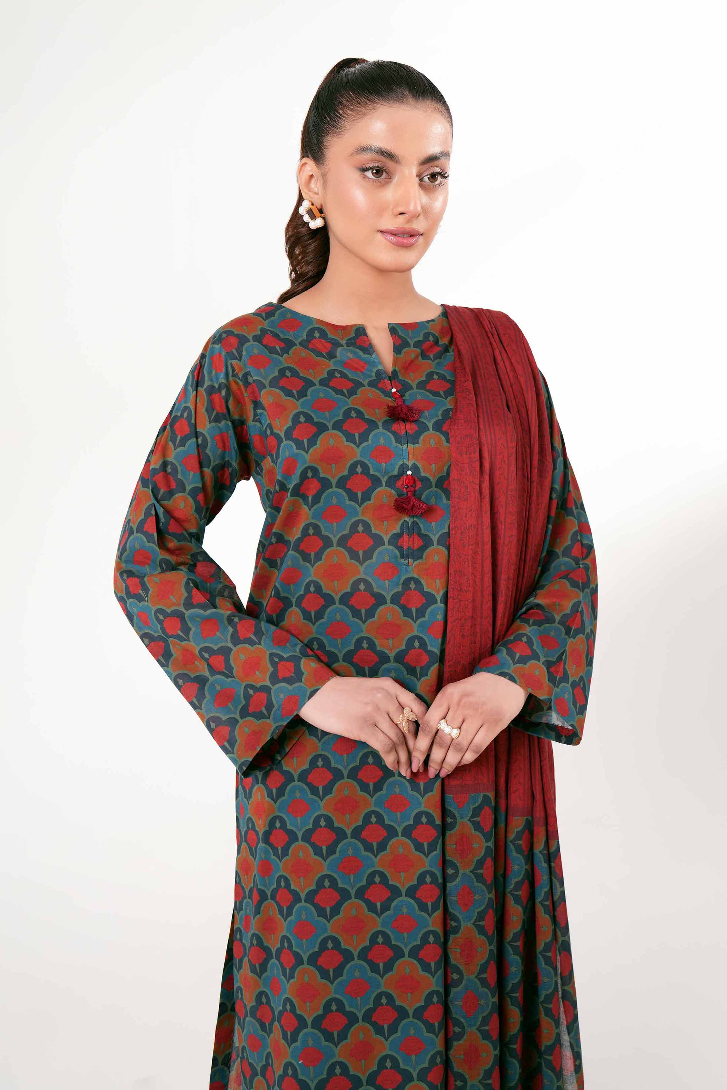 3 Piece - Printed Suit - PE24-245