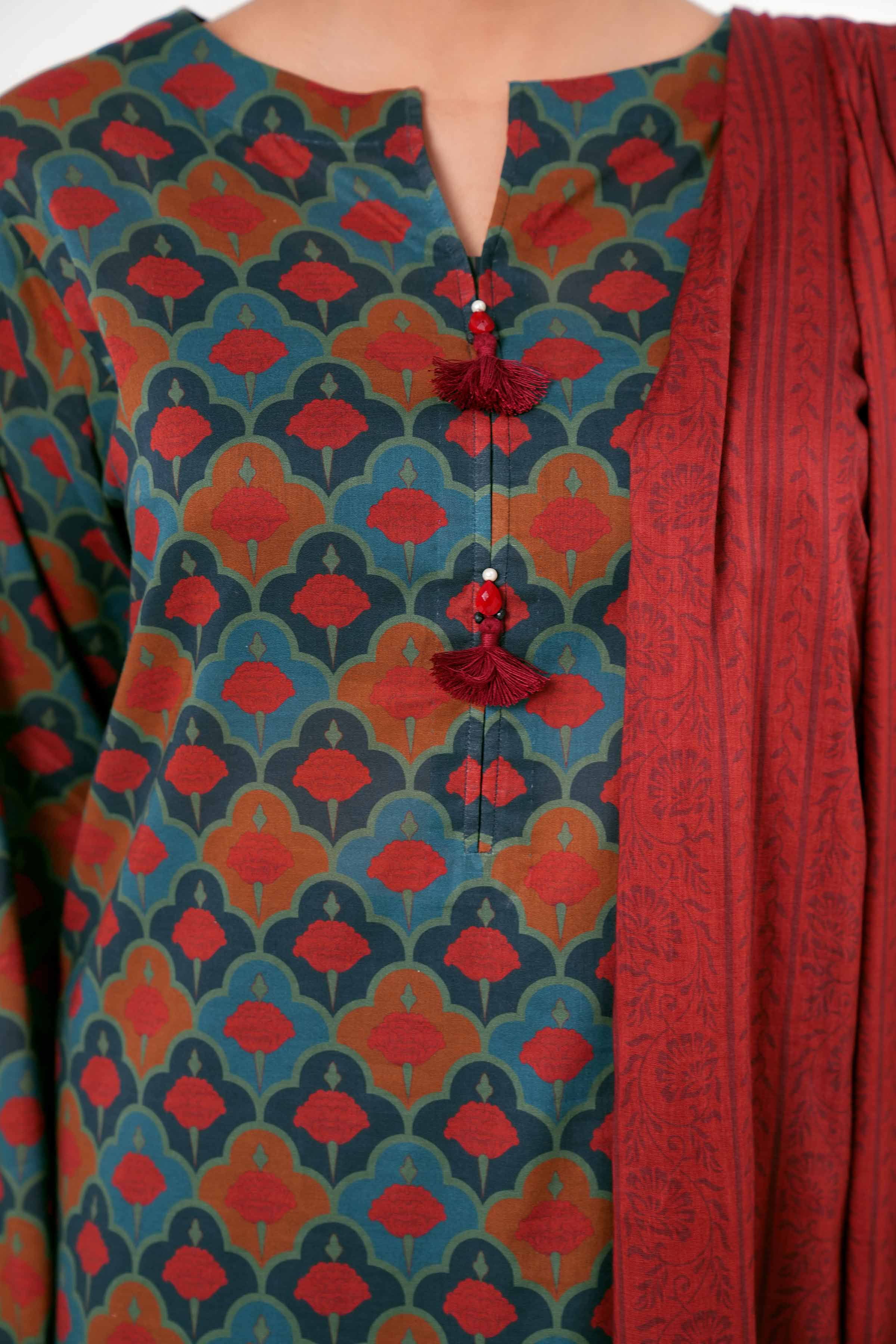 3 Piece - Printed Suit - PE24-245 - Image 6