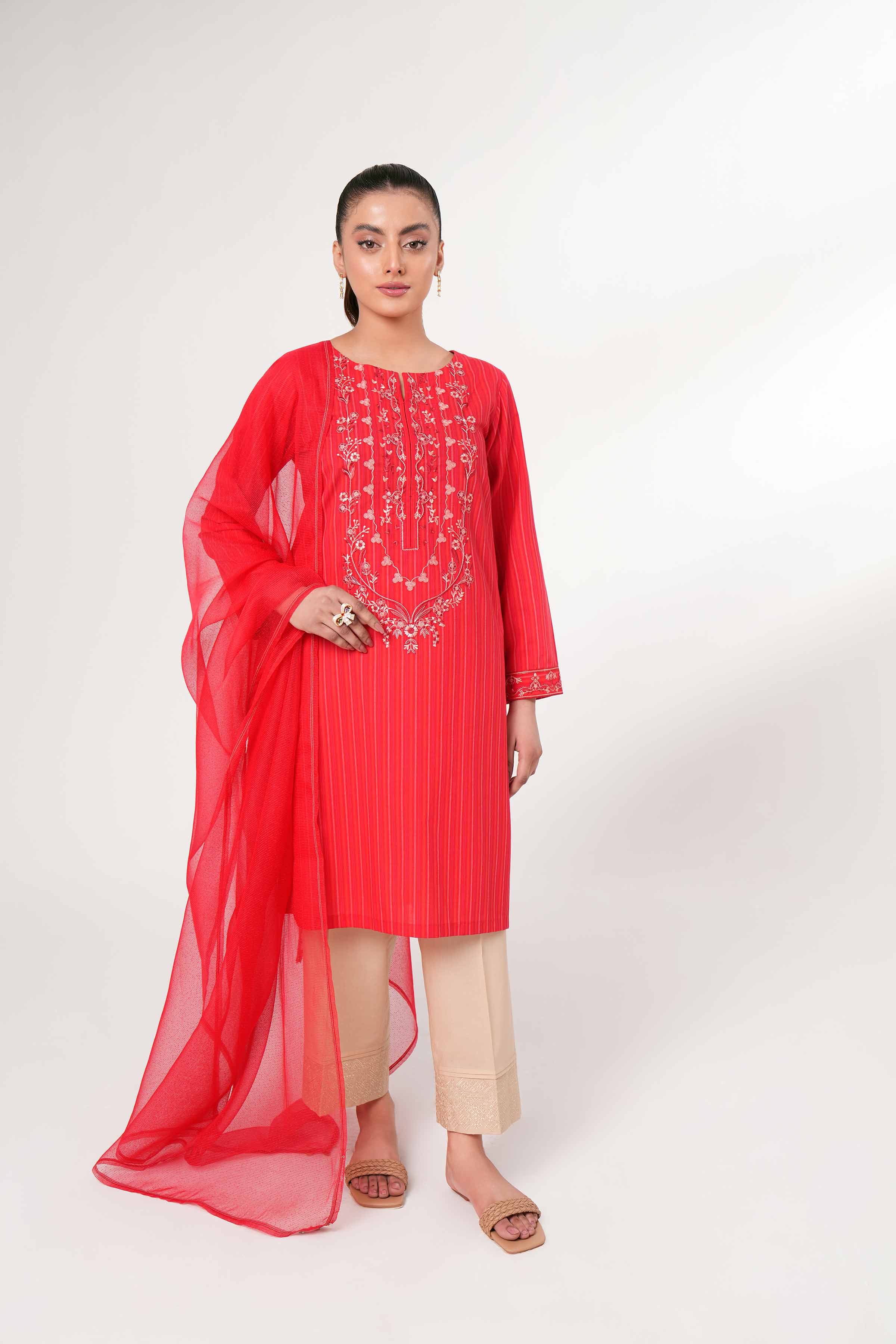 2 Piece - Embroidered Suit - PE24-26 - Image 4