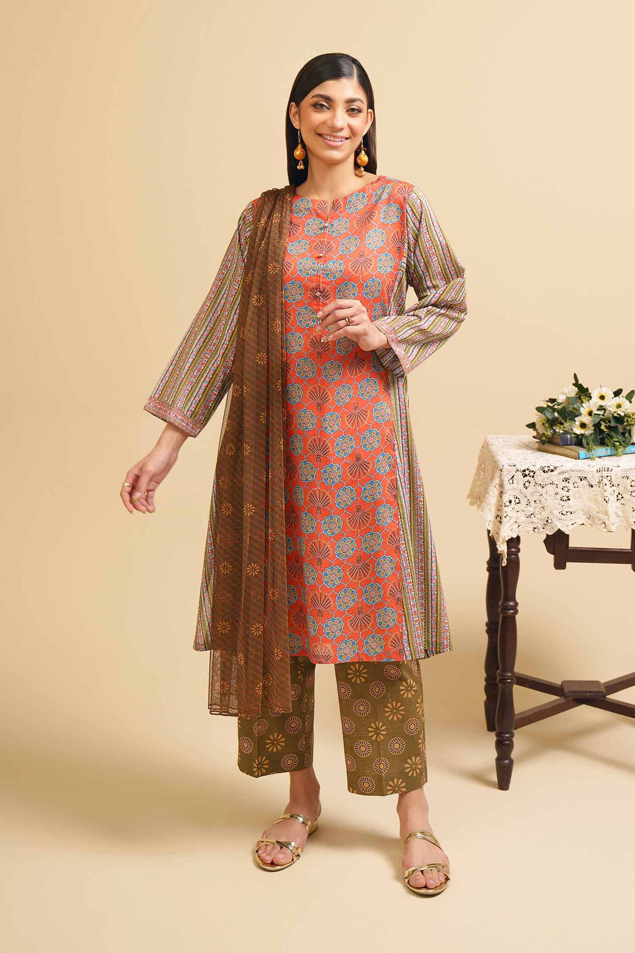 3 Piece - Printed Suit - PE24-276 - Image 2