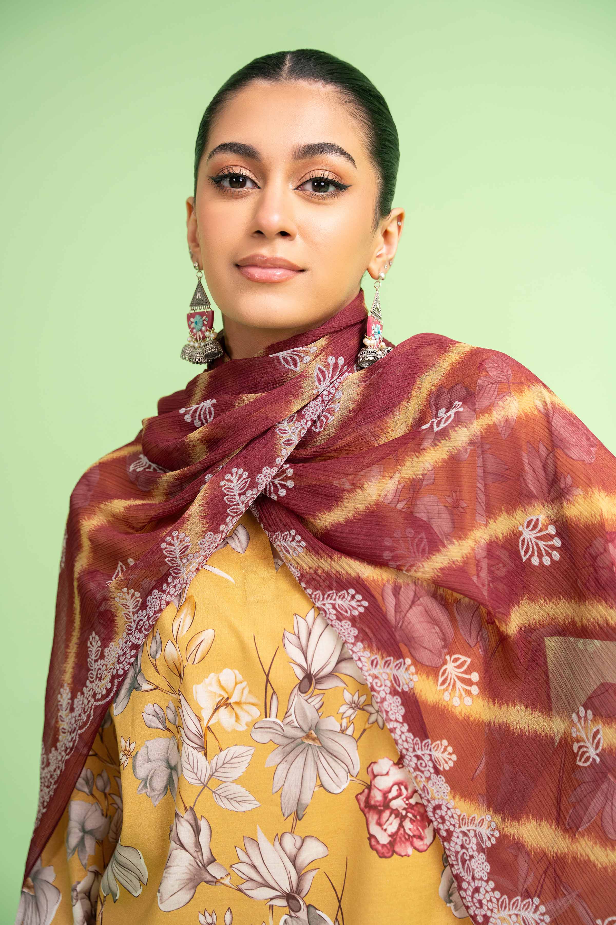 2 Piece - Printed Embroidered Suit - PE24-375 - Image 6