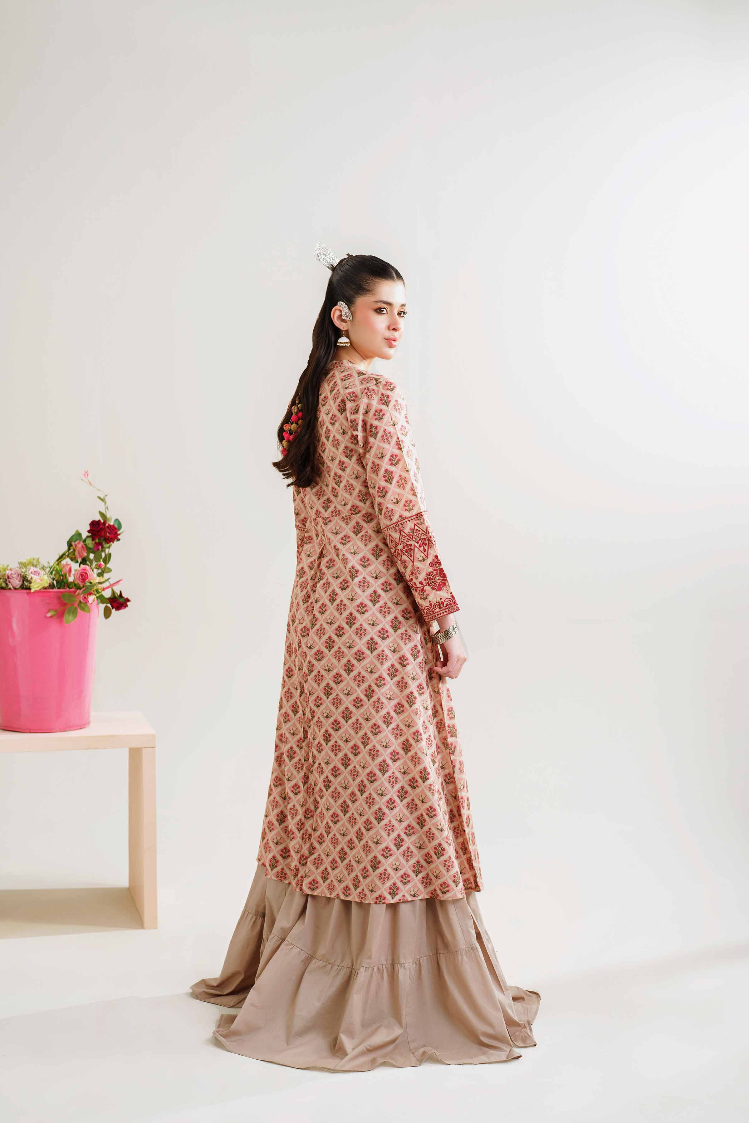 Printed Embroidered Dress - PE24-390 - Image 3