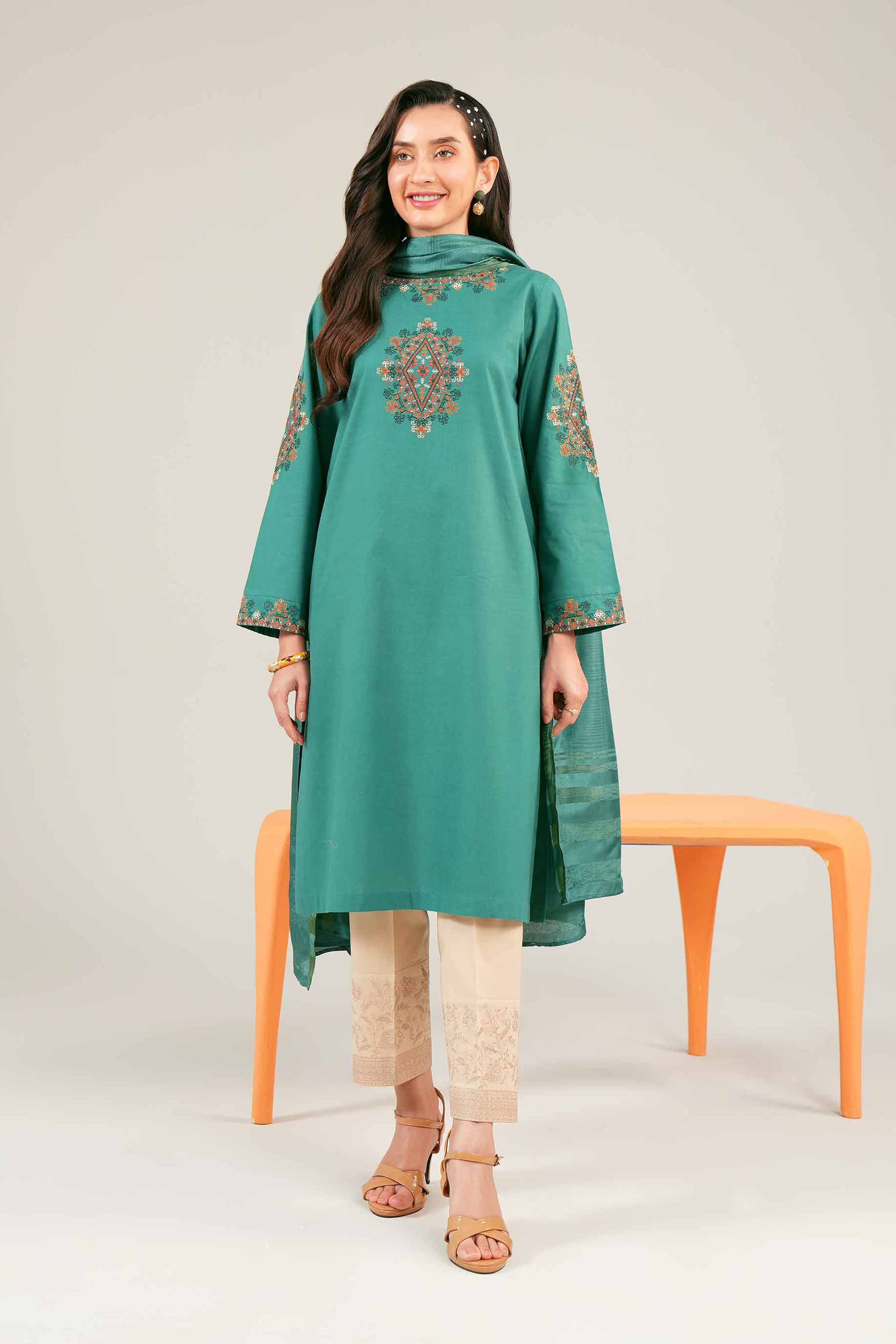 2 Piece - Embroidered Suit - PE24-77 - Image 2