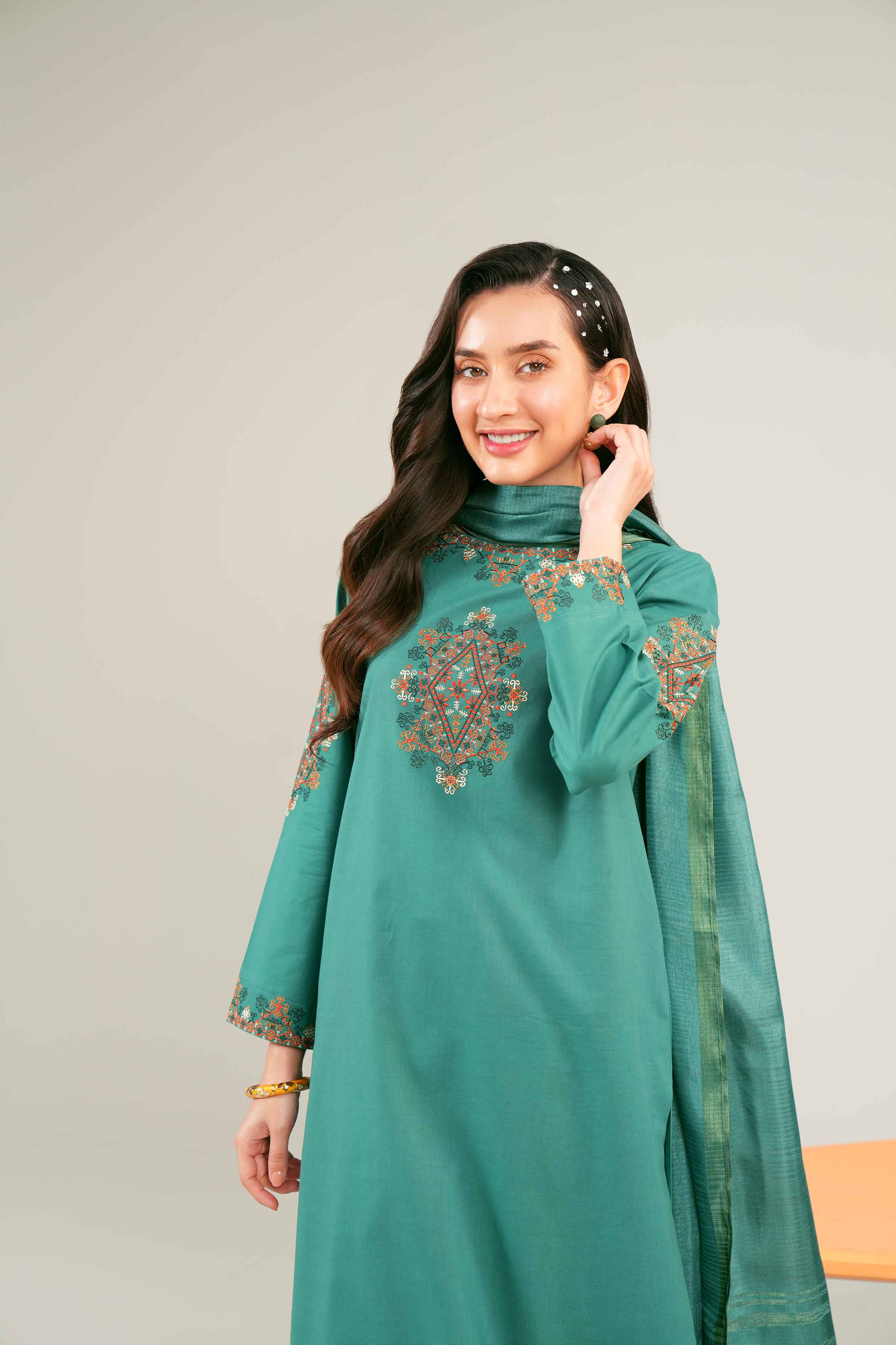 2 Piece - Embroidered Suit - PE24-77 - Image 5