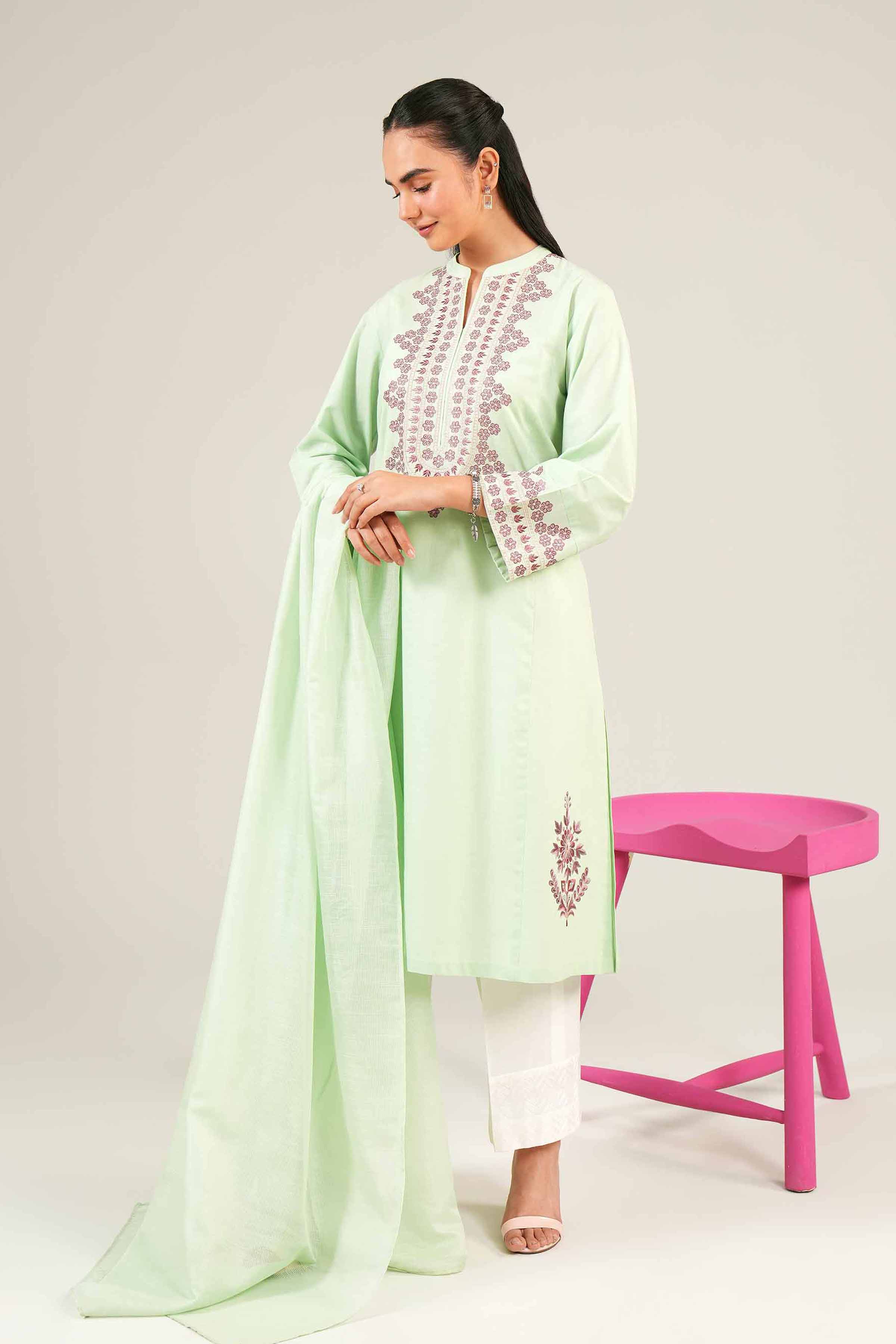 2 Piece - Embroidered Suit - PE24-84 - Image 2