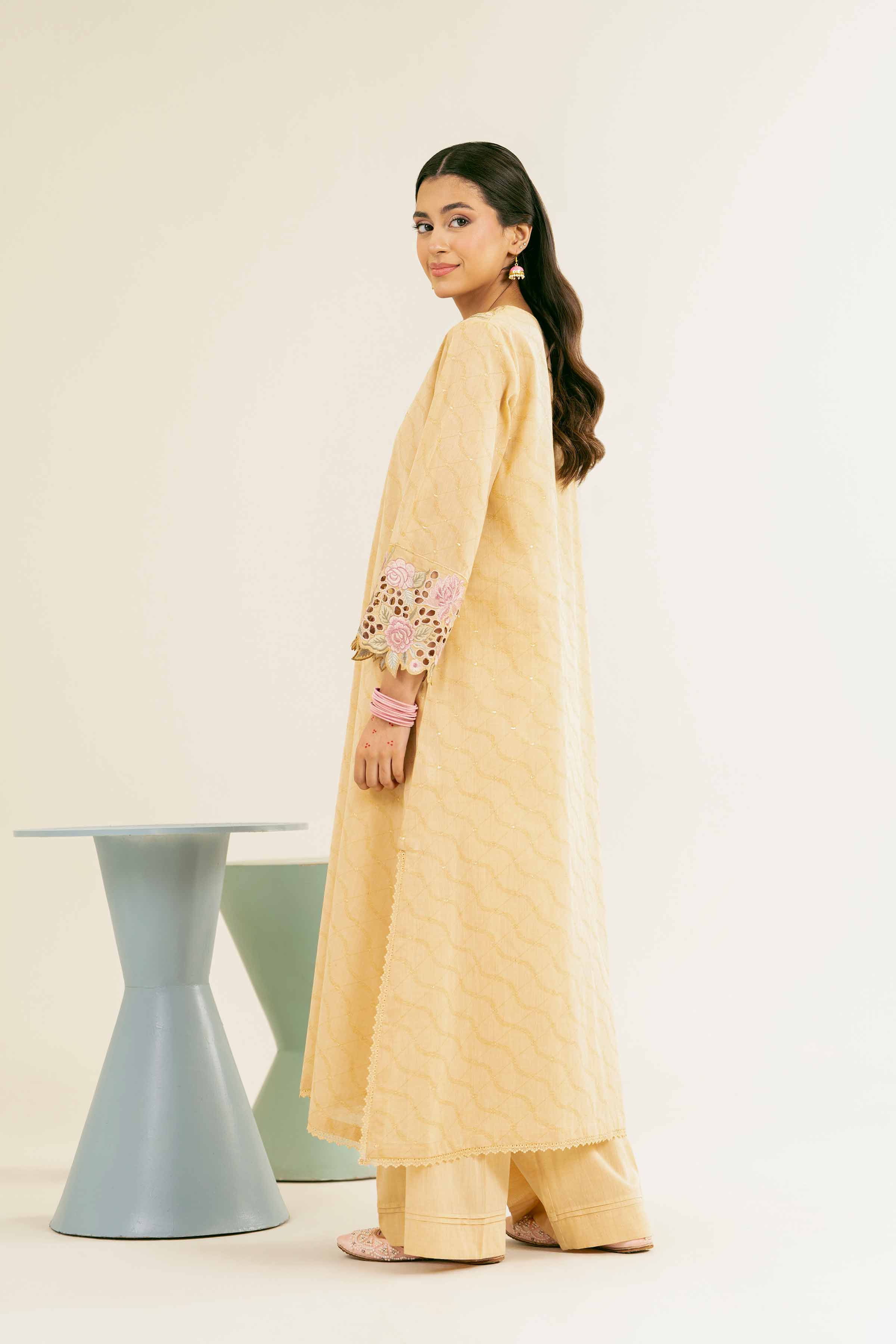 2 Piece - Embroidered Suit - PE25-104 - Image 3