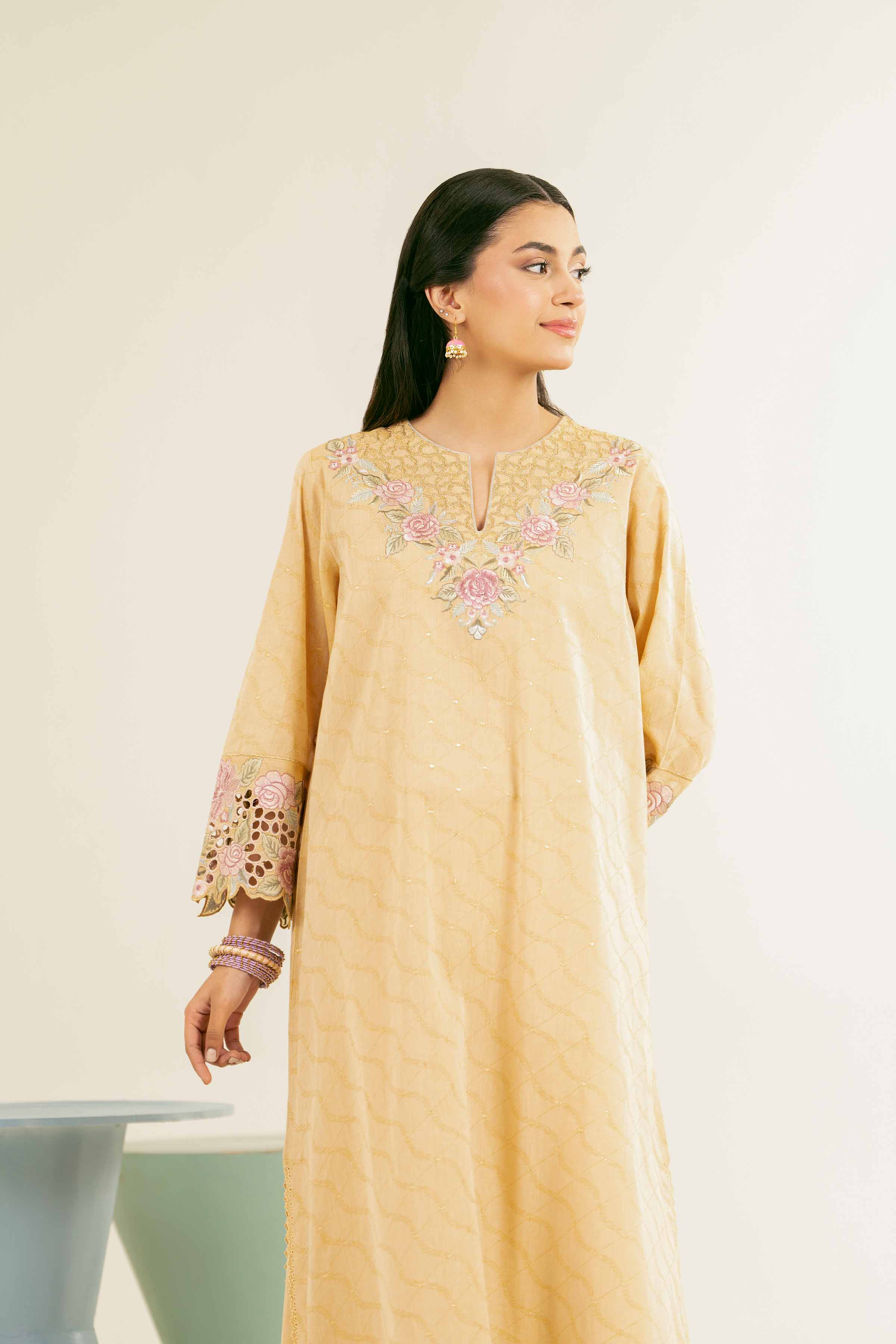 2 Piece - Embroidered Suit - PE25-104 - Image 4