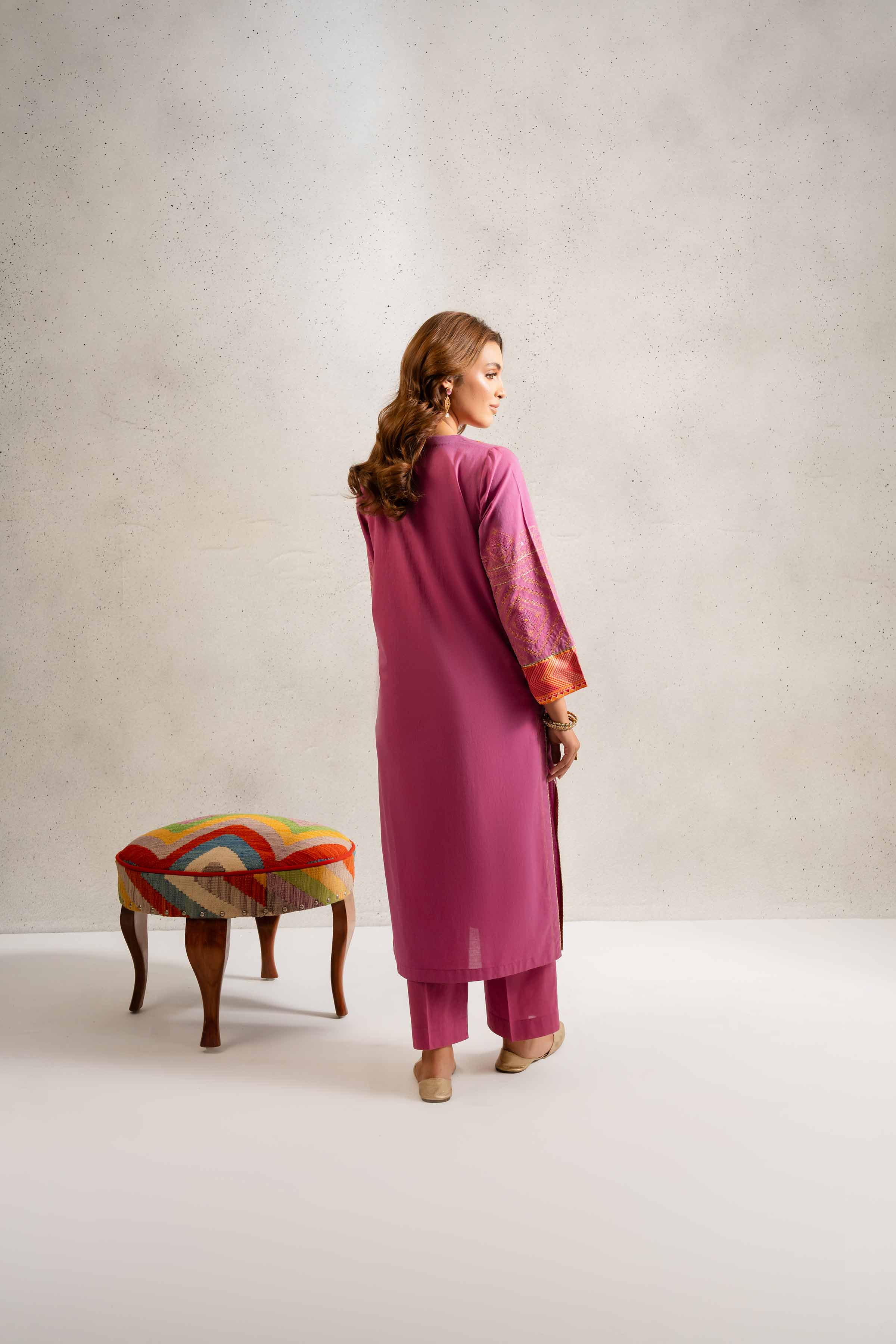 2 Piece - Embroidered Suit - PE25-109 - Image 3