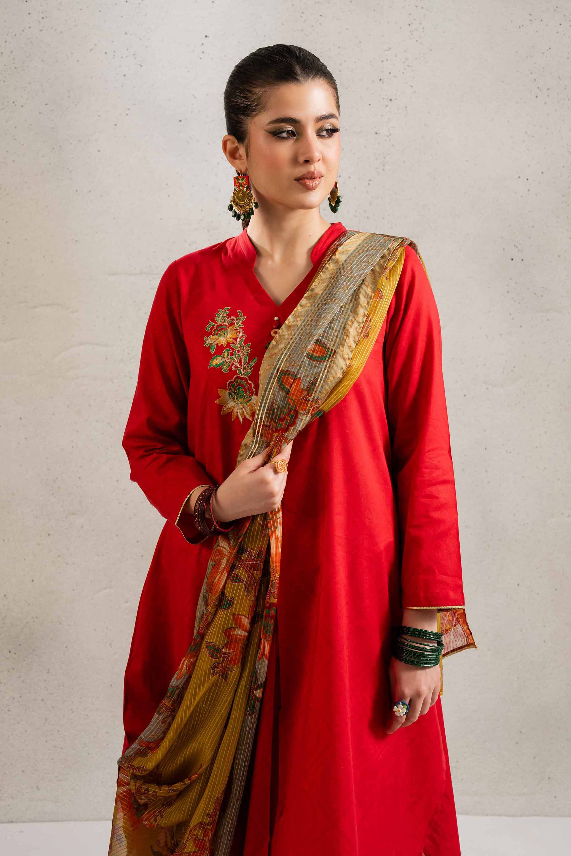 2 Piece - Printed Embroidered Suit - PE25-126 - Image 2