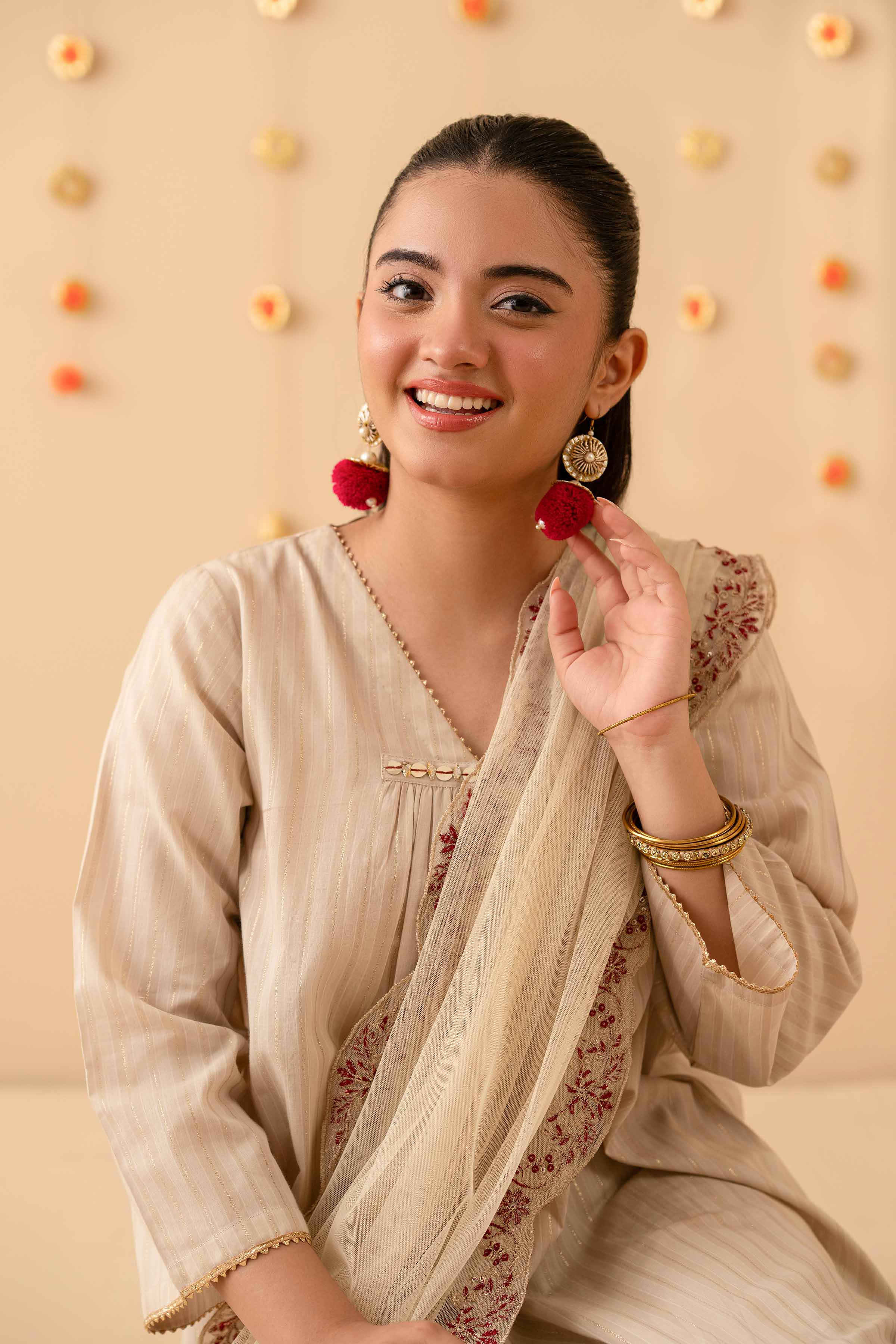 3 Piece - Embroidered Suit - PE25-135 - Image 13