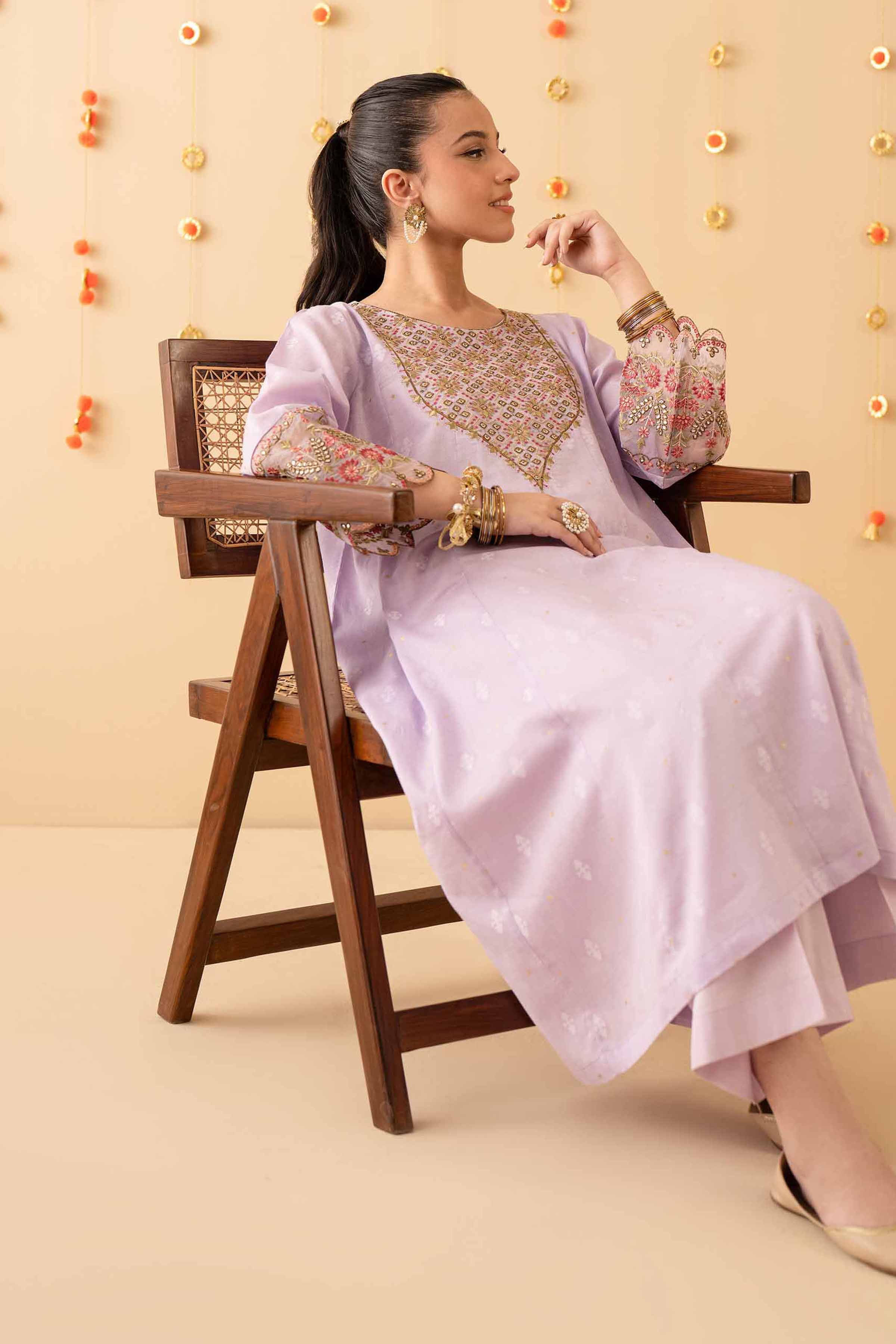 2 Piece - Embroidered Suit - PE25-142 - Image 2