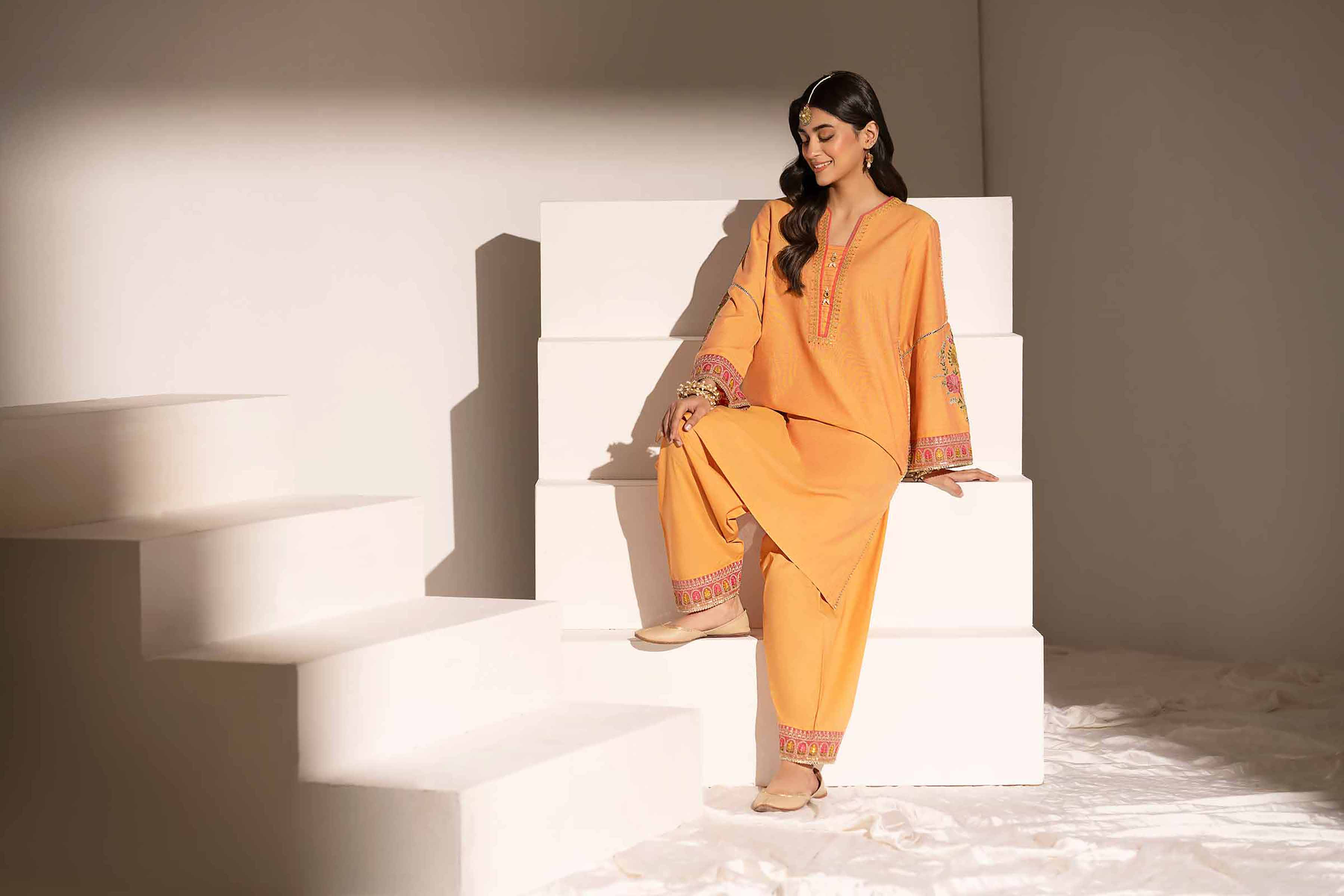 2 Piece - Embroidered Suit - PE25-158 - Image 7