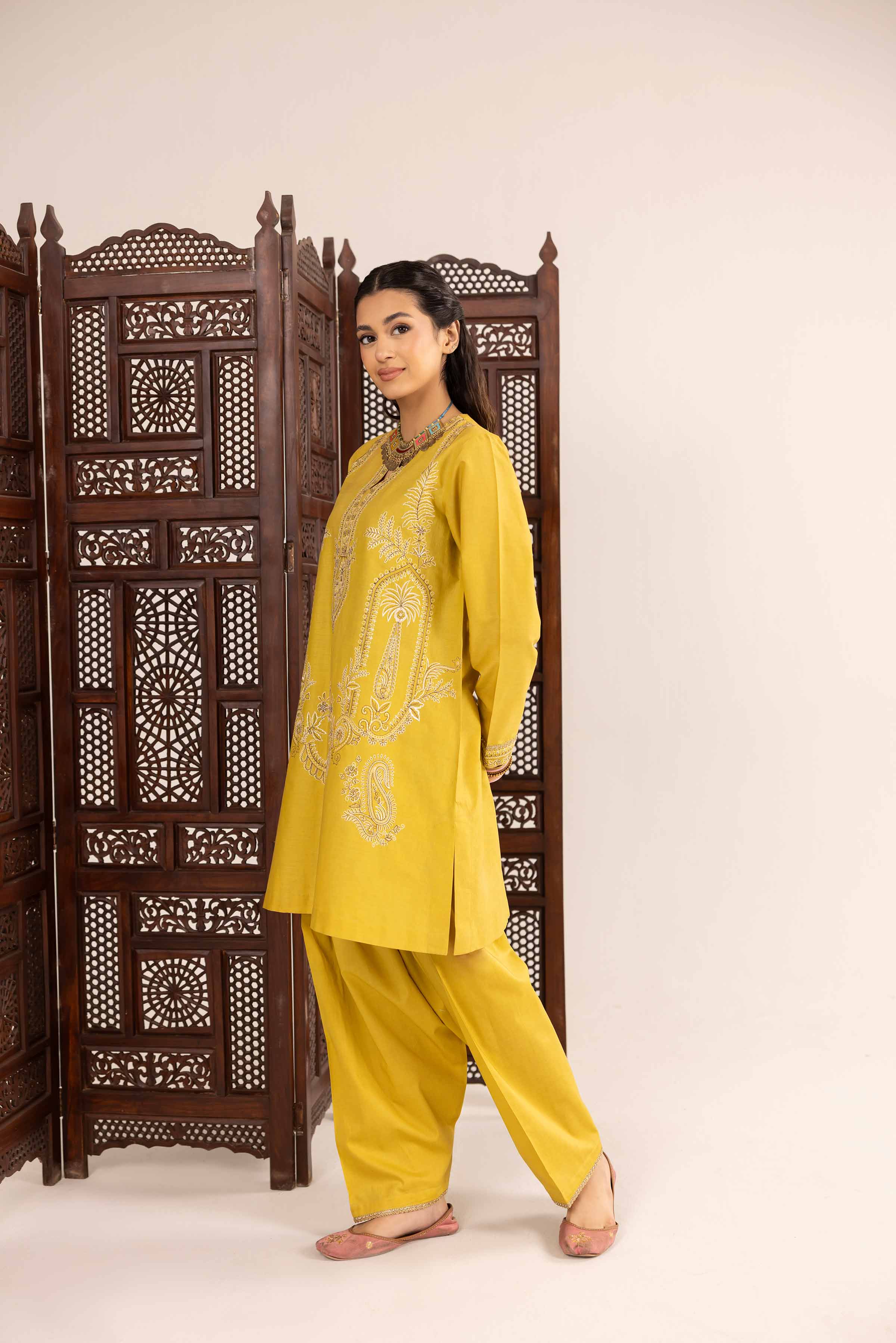2 Piece - Embroidered Suit - PE25-161 - Image 5