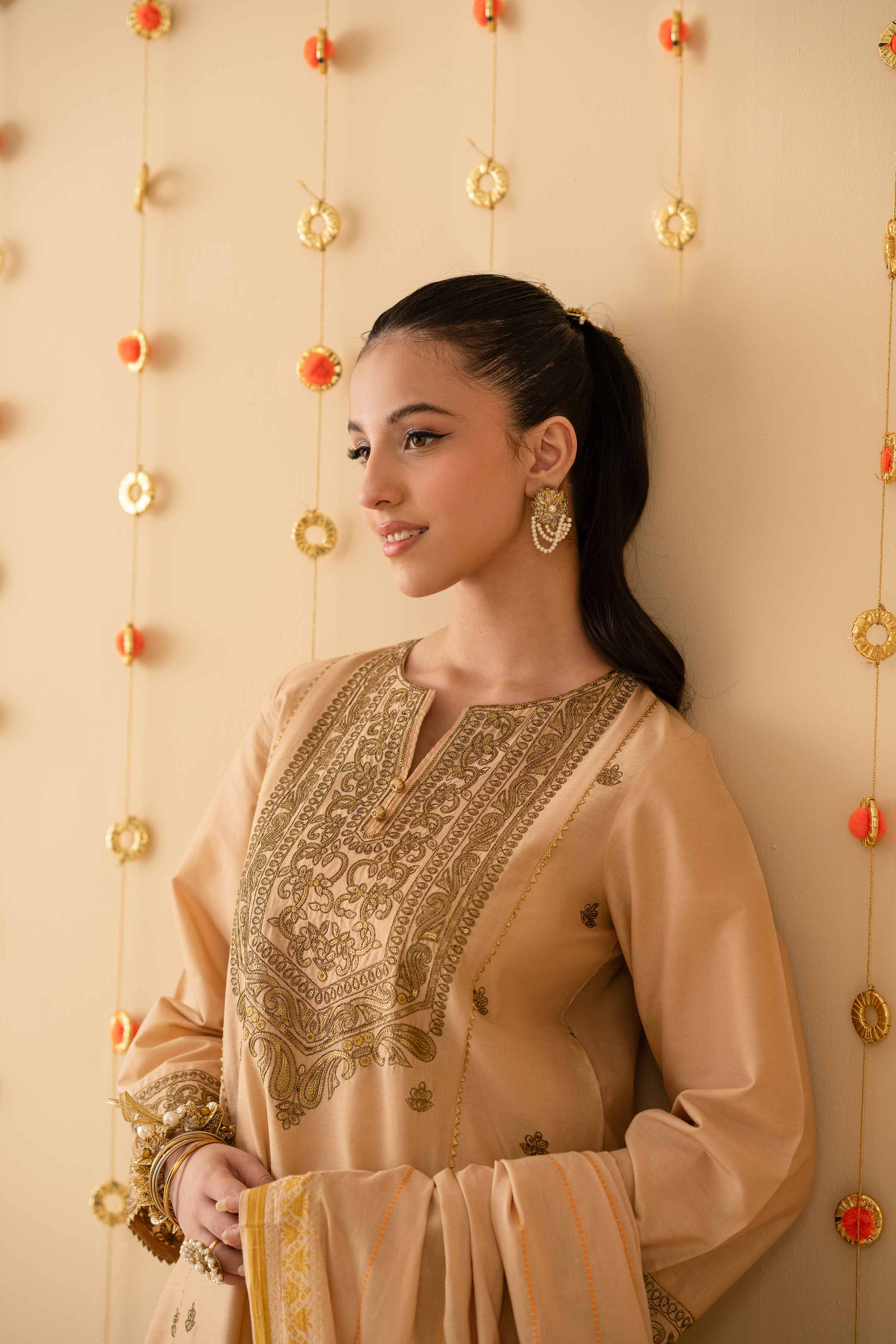 3 Piece - Embroidered Suit - PE25-184 - Image 11