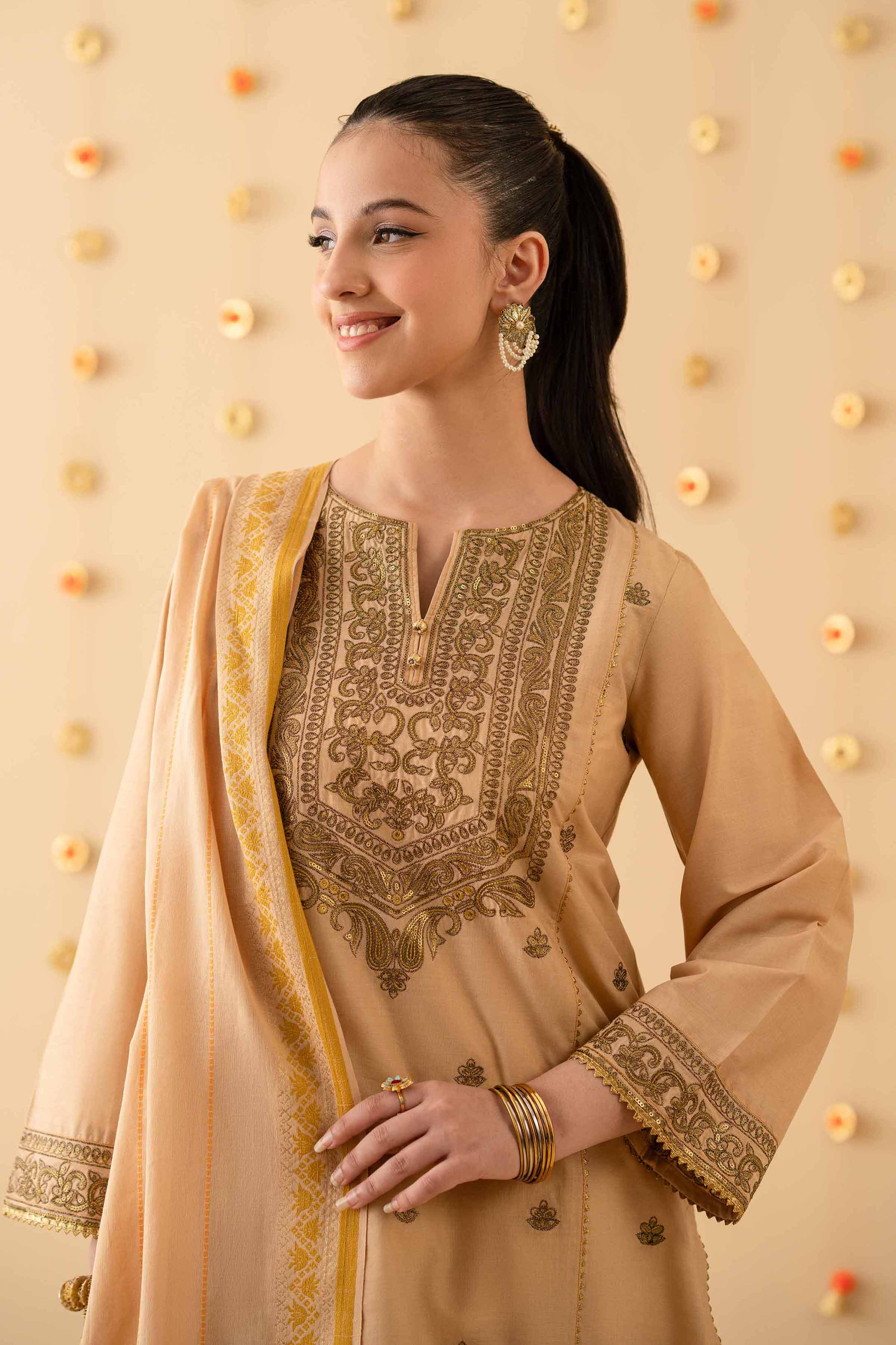 3 Piece - Embroidered Suit - PE25-184 - Image 7