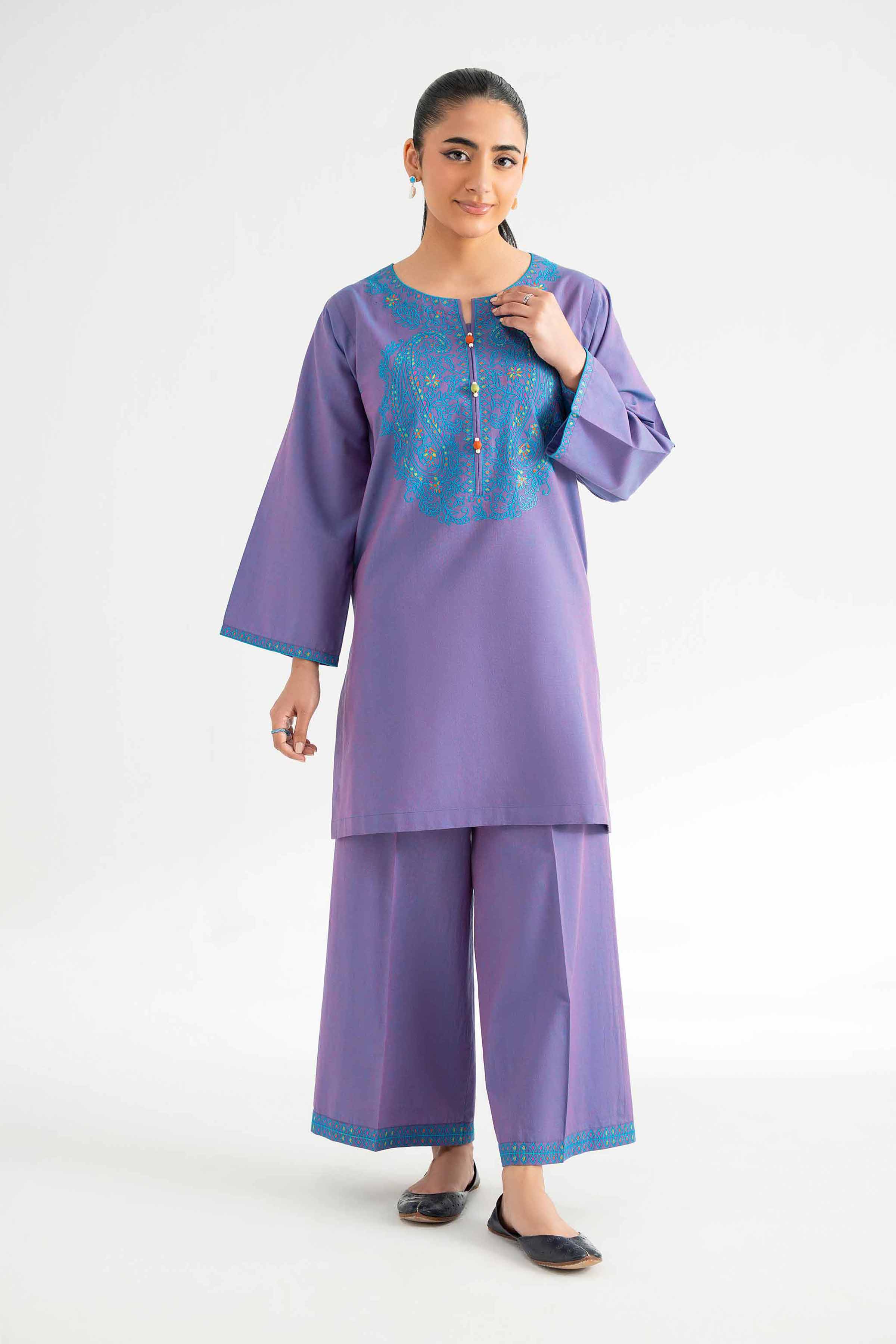 2 Piece - Embroidered Suit - PE25-204 - Image 2