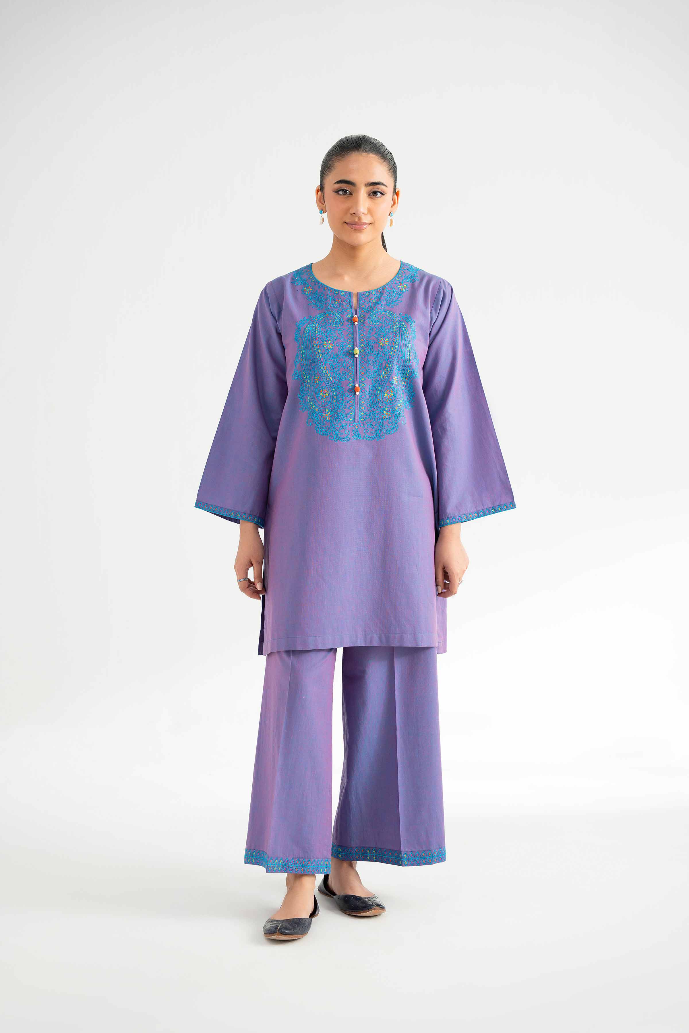 2 Piece - Embroidered Suit - PE25-204 - Image 5