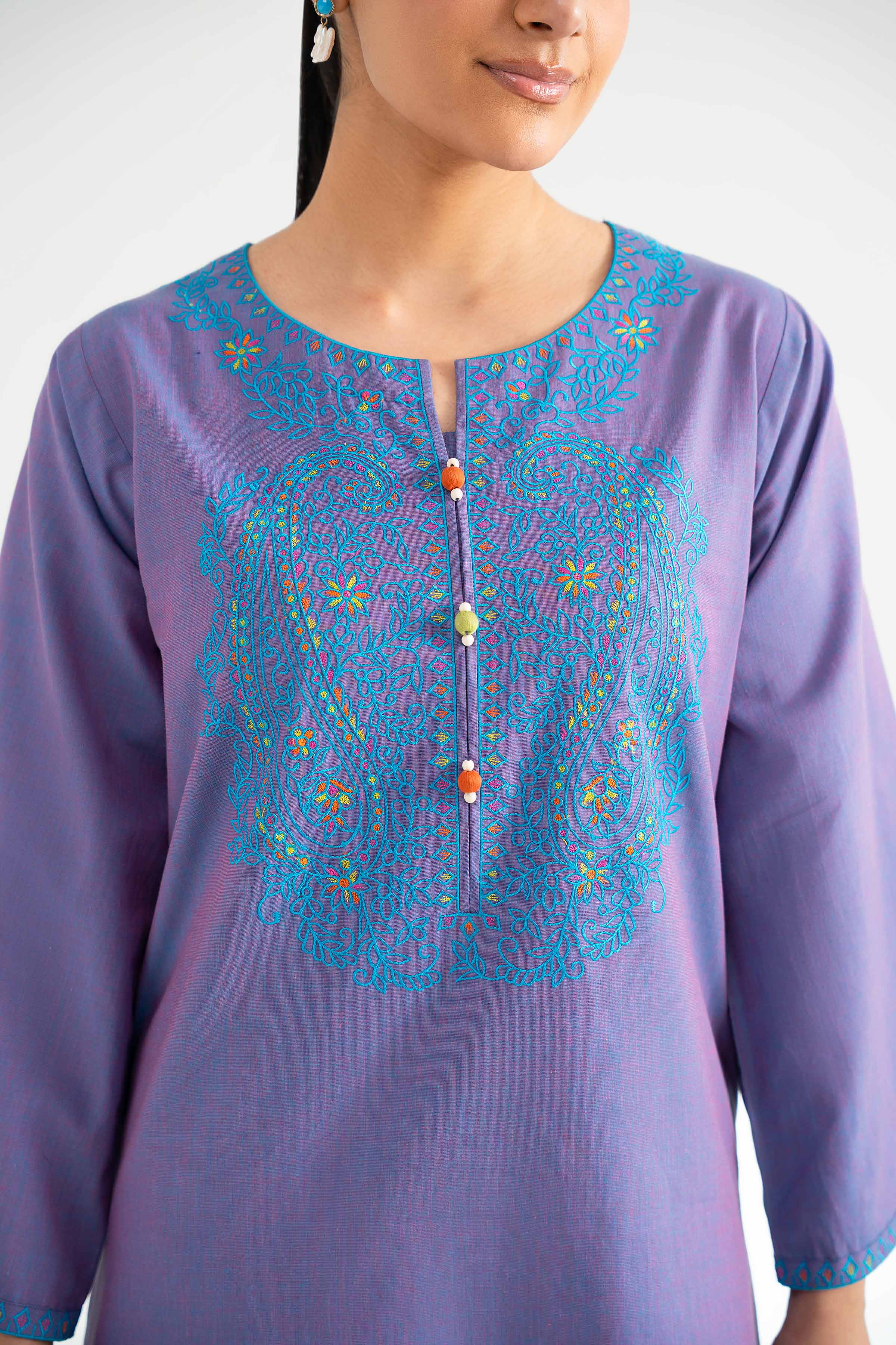 2 Piece - Embroidered Suit - PE25-204 - Image 6