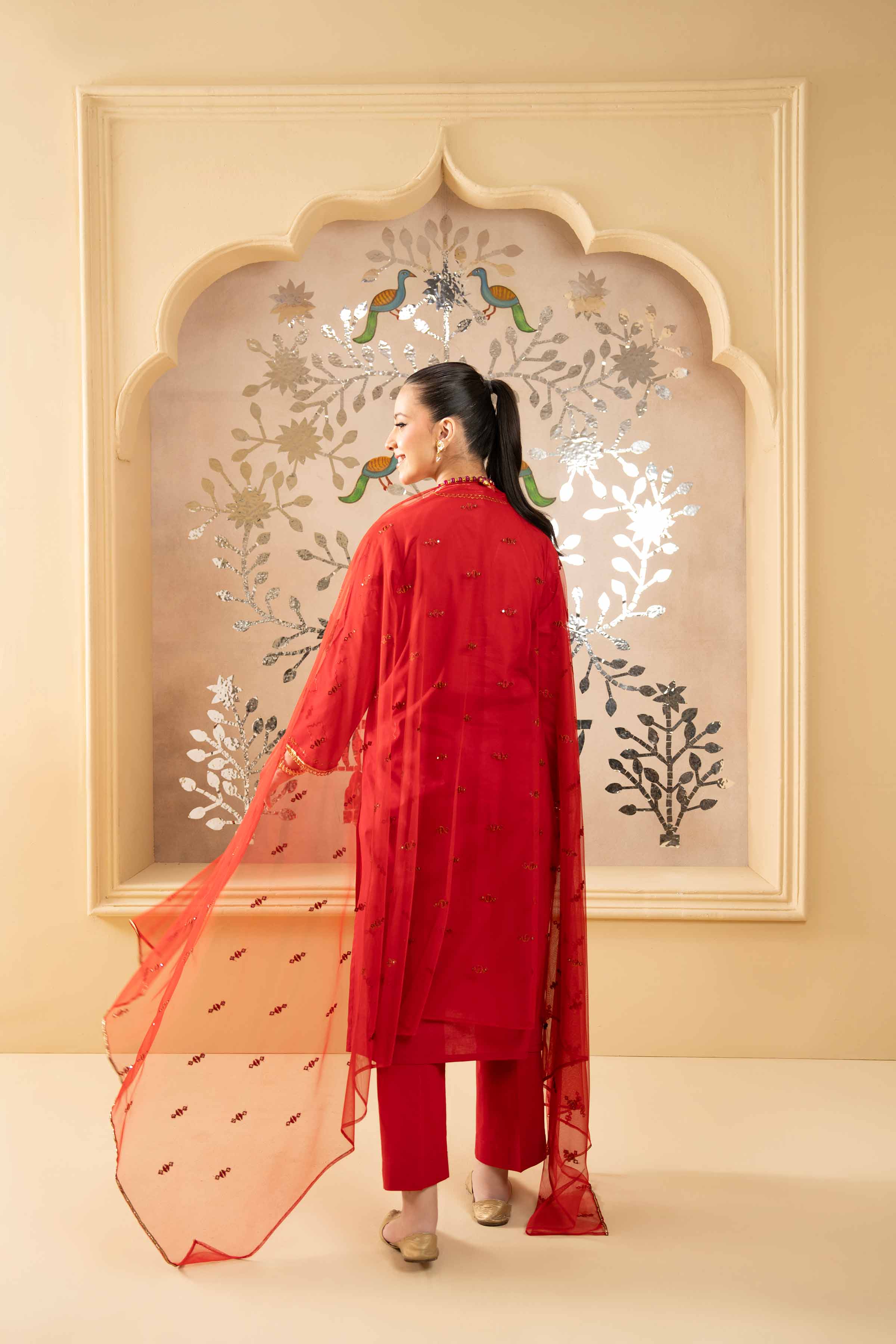 3 Piece - Embroidered Suit - PE25-234 - Image 3