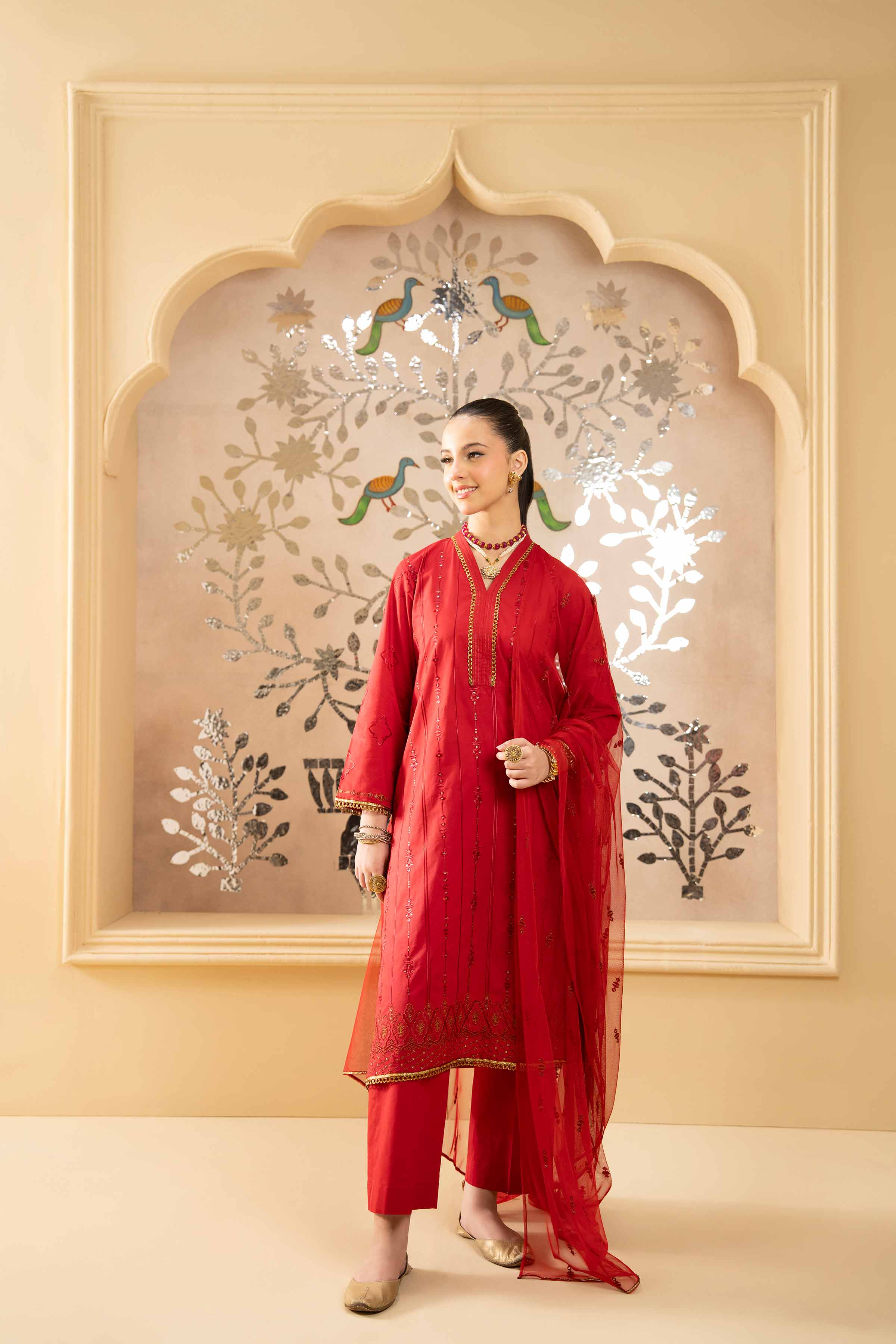 3 Piece - Embroidered Suit - PE25-234 - Image 5