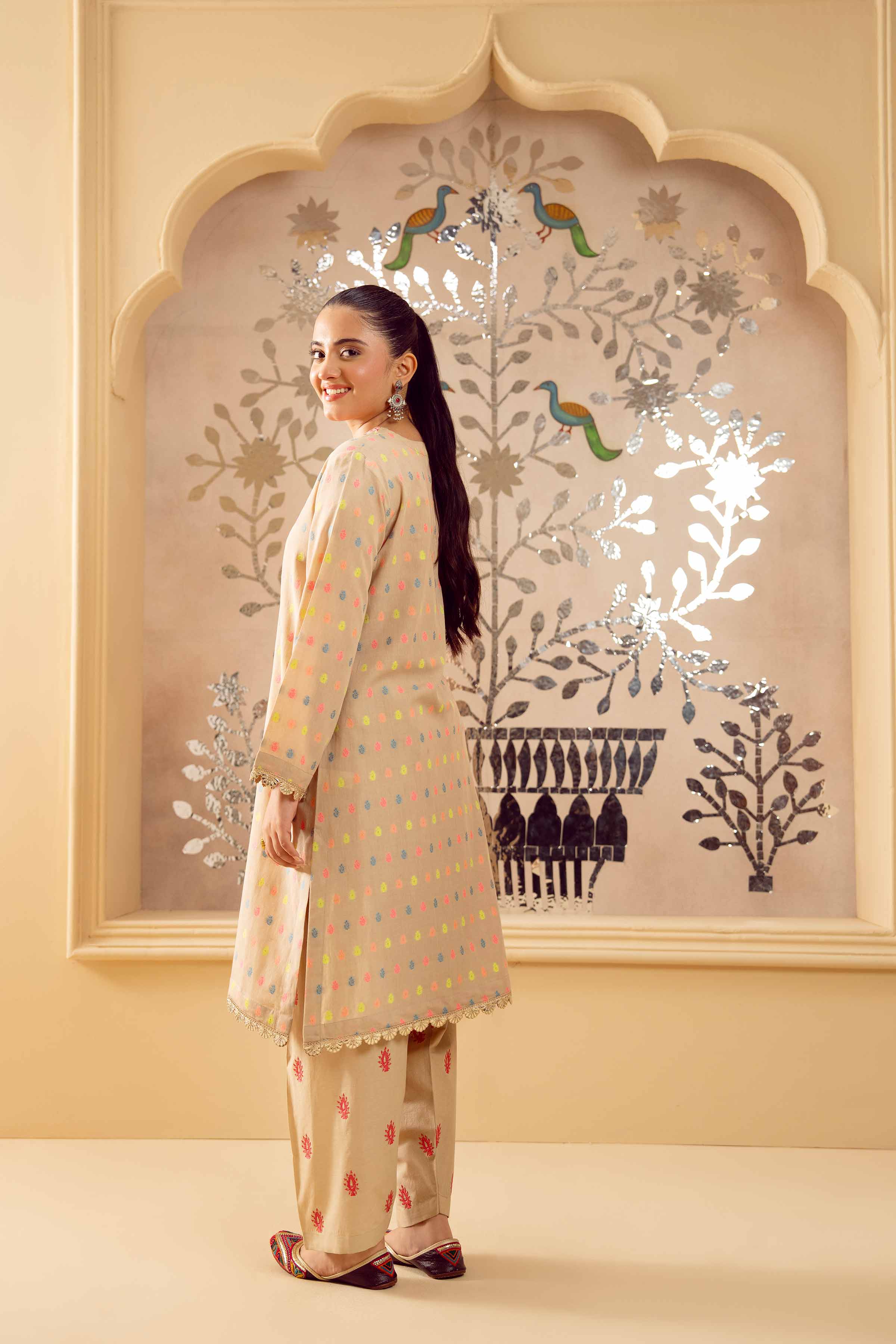 2 Piece - Embroidered Suit - PE25-239 - Image 3