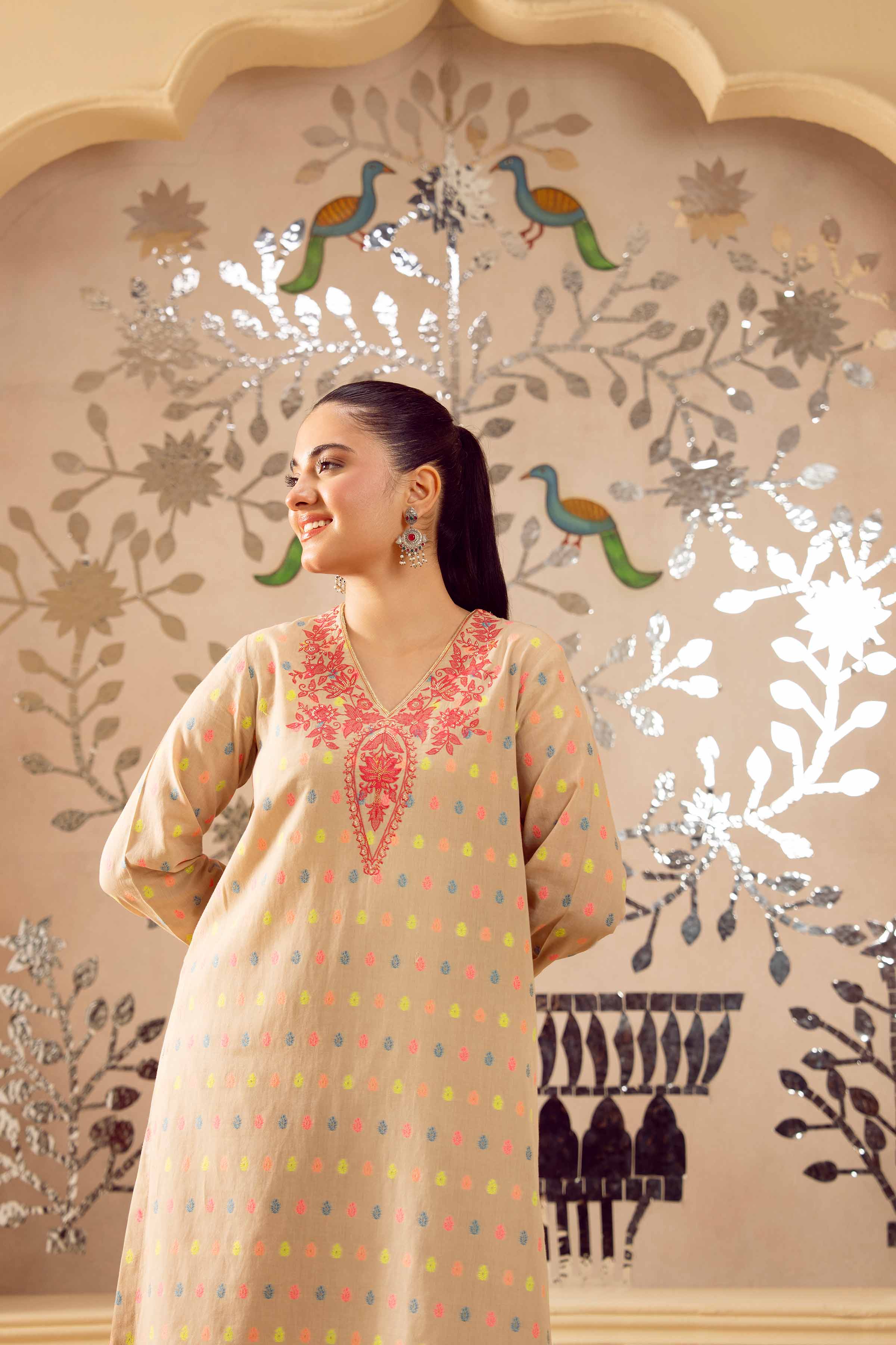 2 Piece - Embroidered Suit - PE25-239 - Image 5