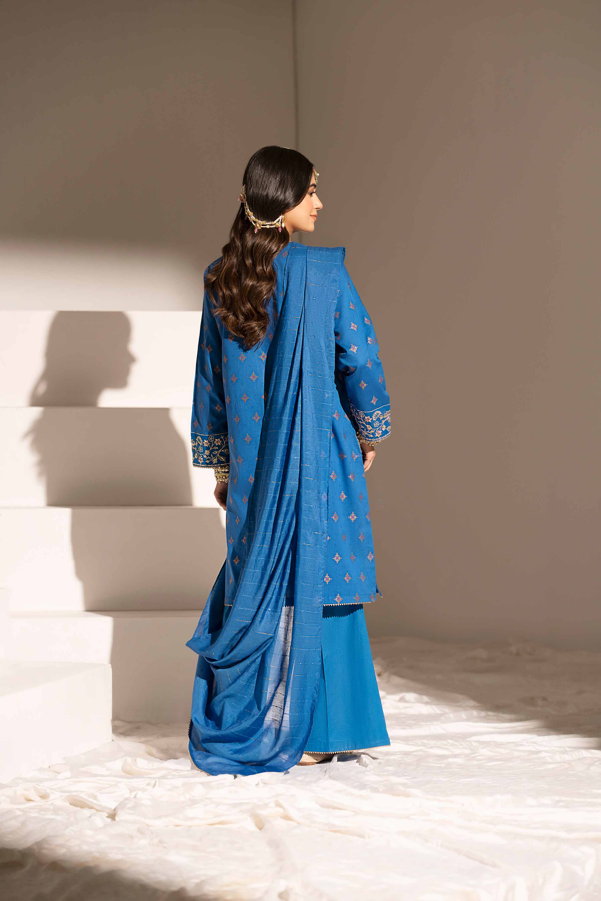3 Piece - Embroidered Suit - PE25-241 - Image 3