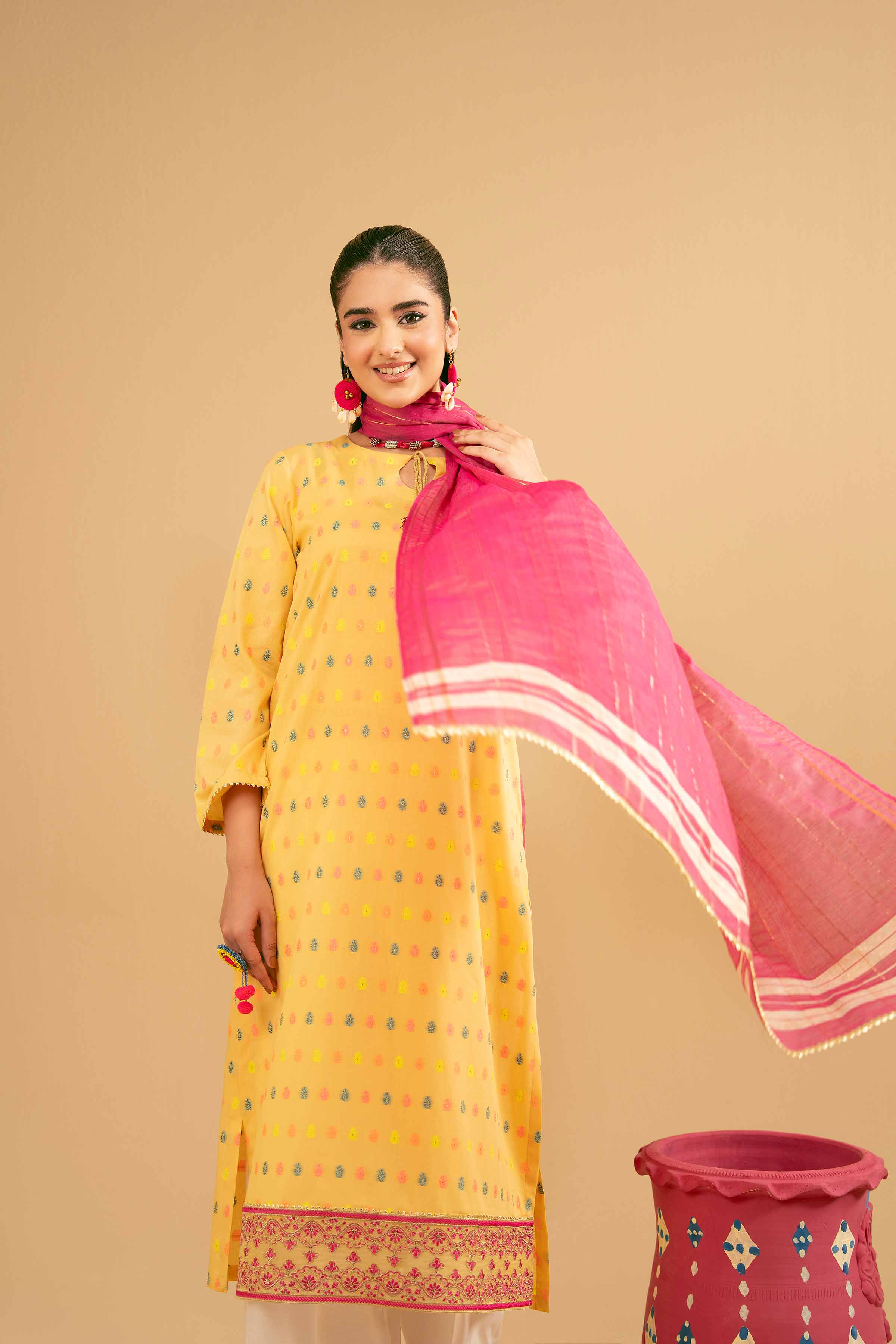 2 Piece - Embroidered Suit - PE25-245 - Image 2