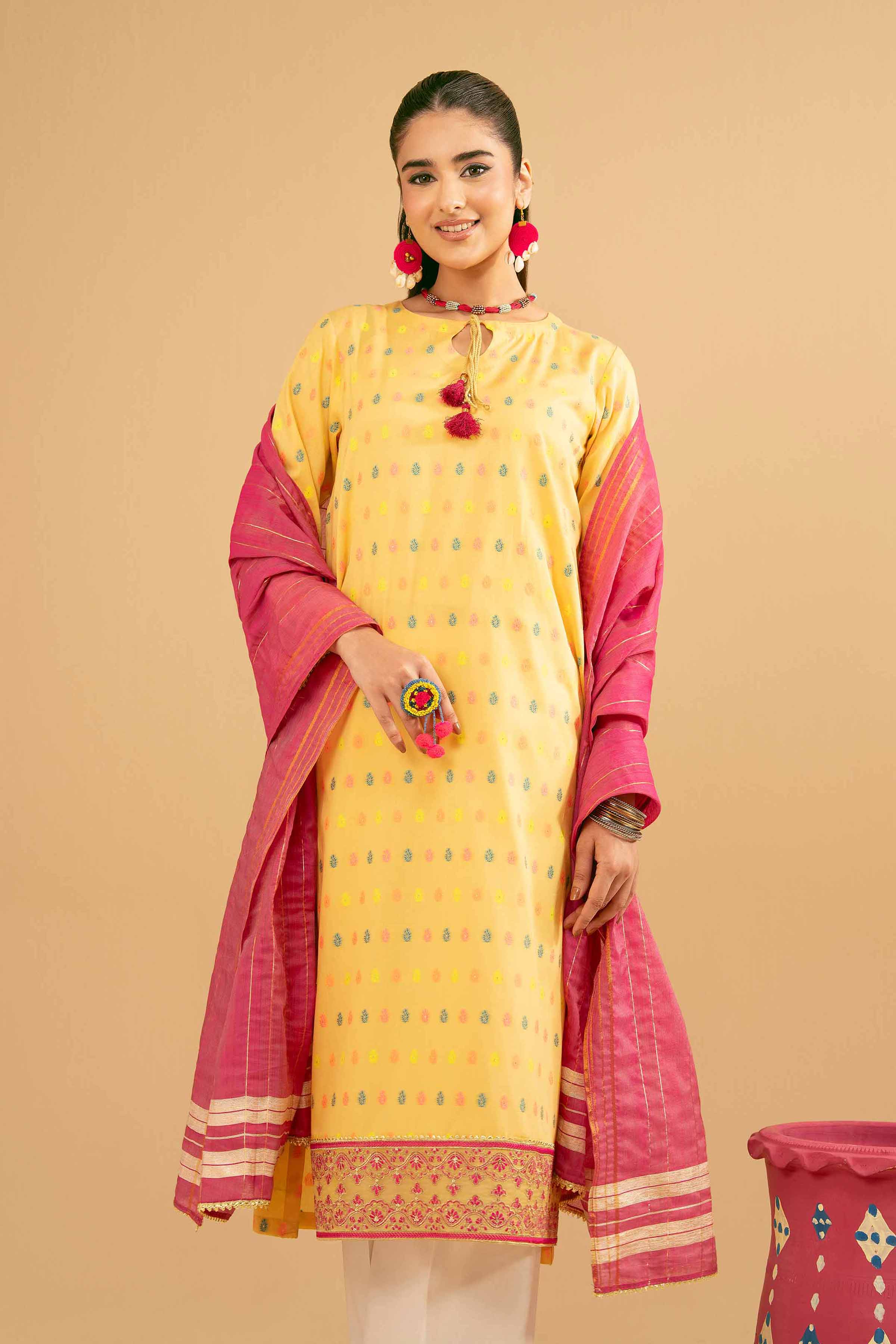 2 Piece - Embroidered Suit - PE25-245 - Image 3