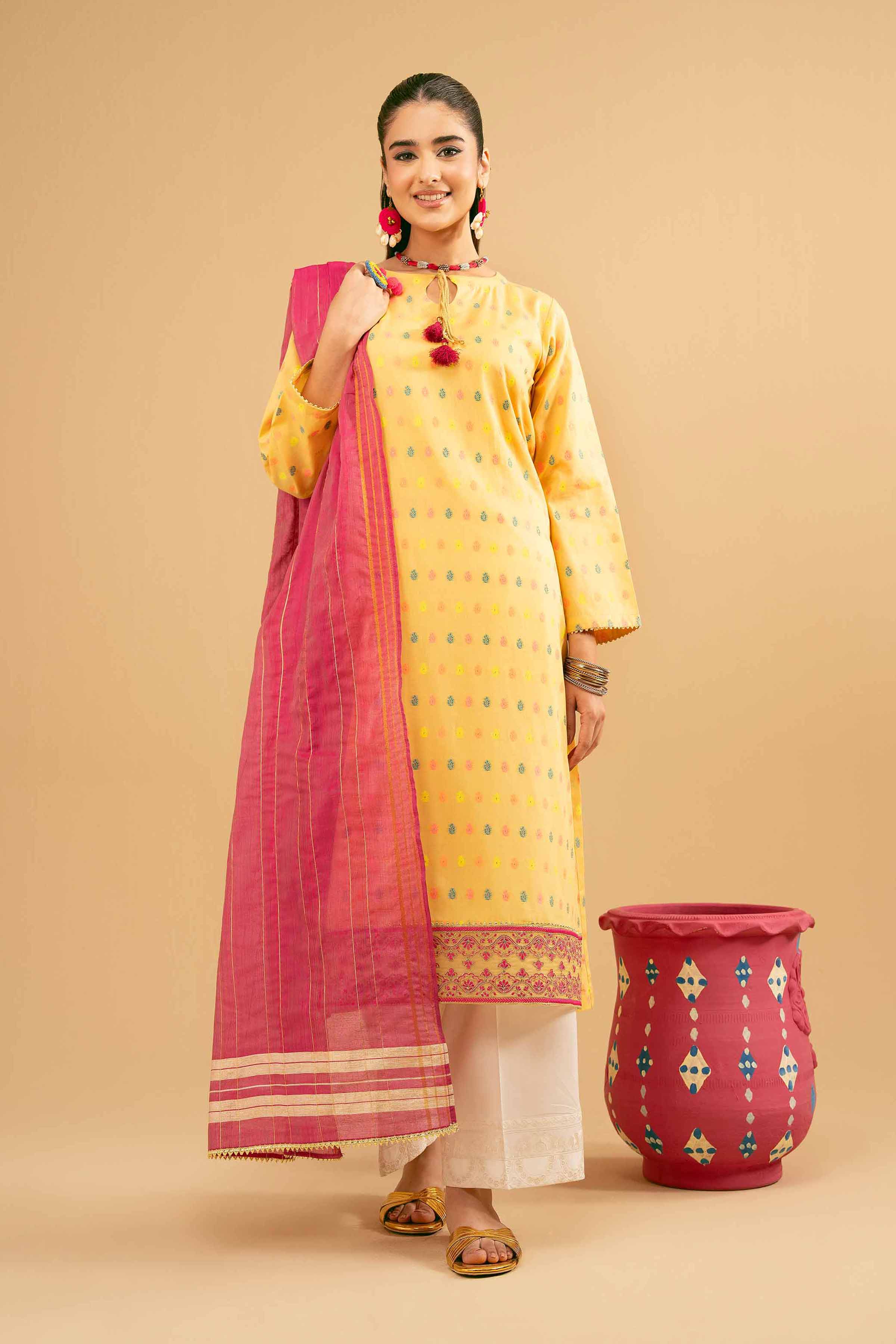 2 Piece - Embroidered Suit - PE25-245 - Image 5